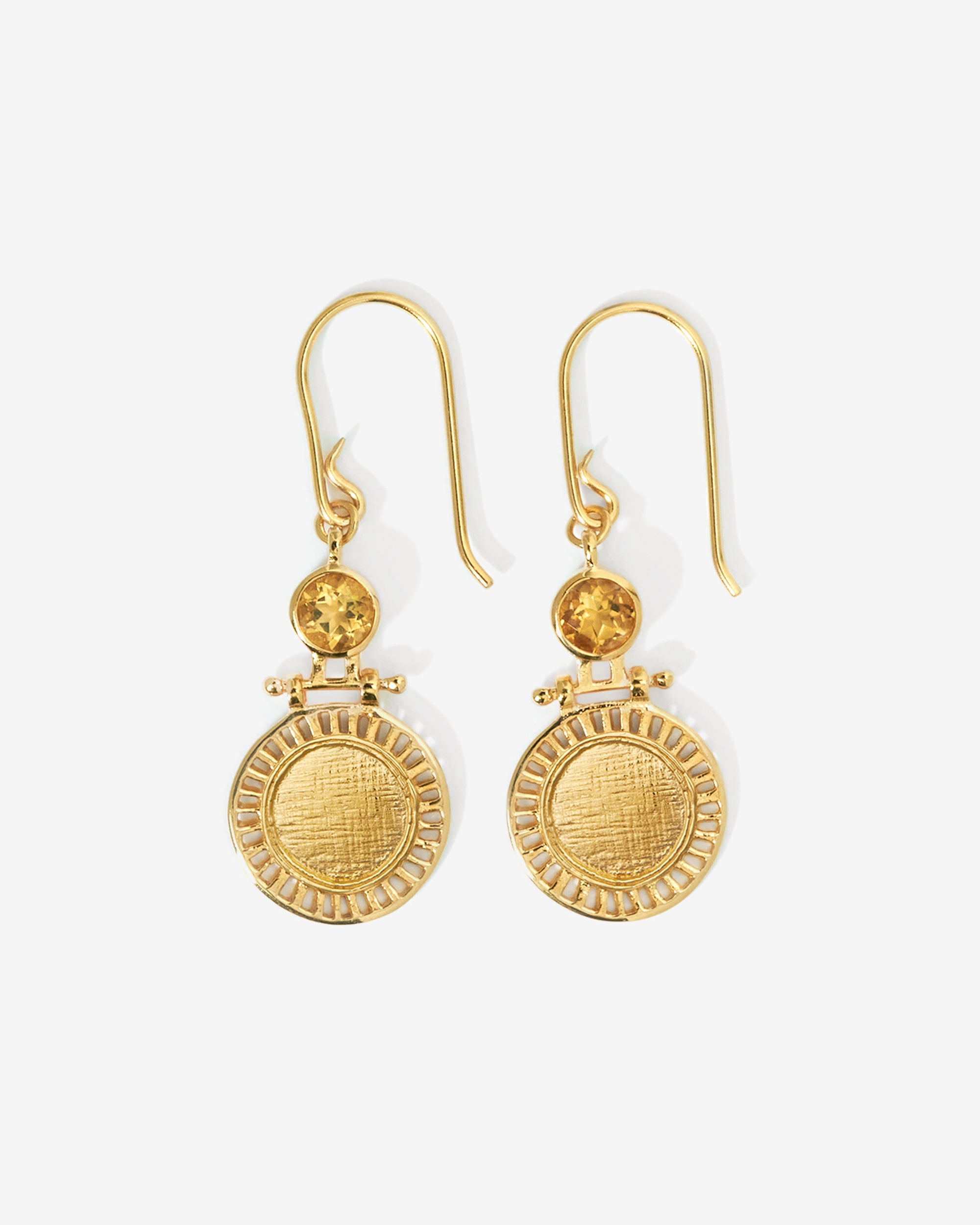 Solar Earrings Gold Vermeil