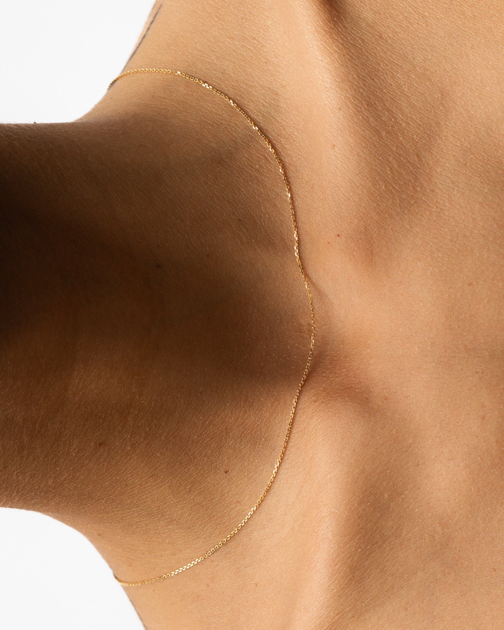 Cable Chain 0.9mm Solid Gold