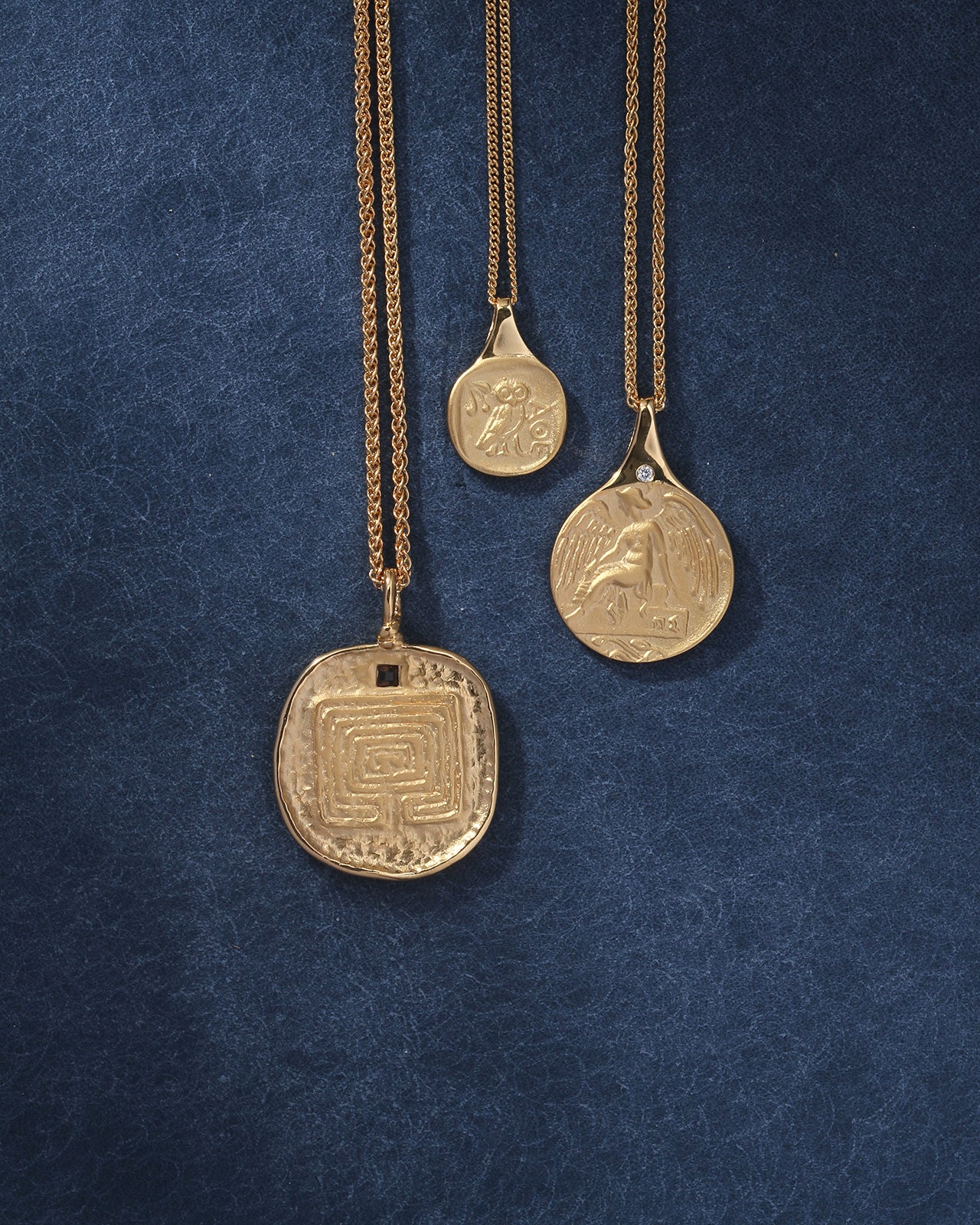 Labyrinth Necklace Gold Vermeil