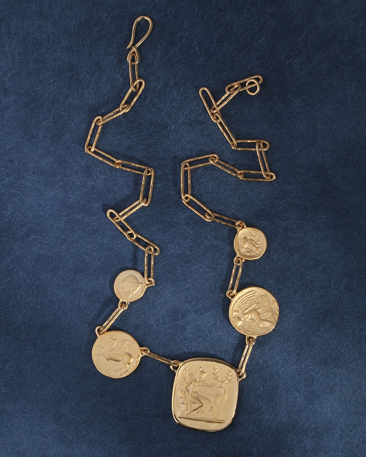 Mythos Statement Necklace Gold Vermeil