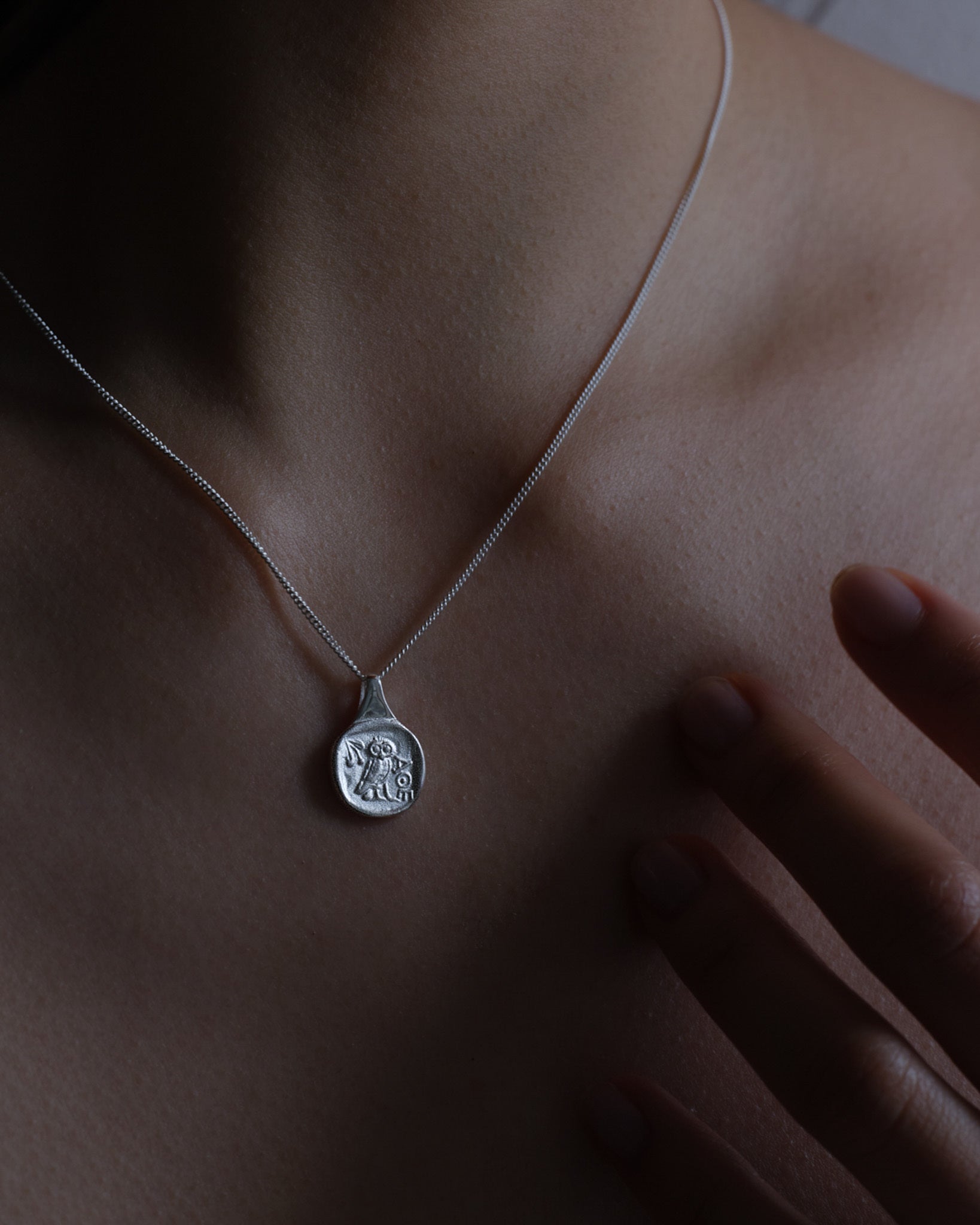 Palas Coin Necklace Silver