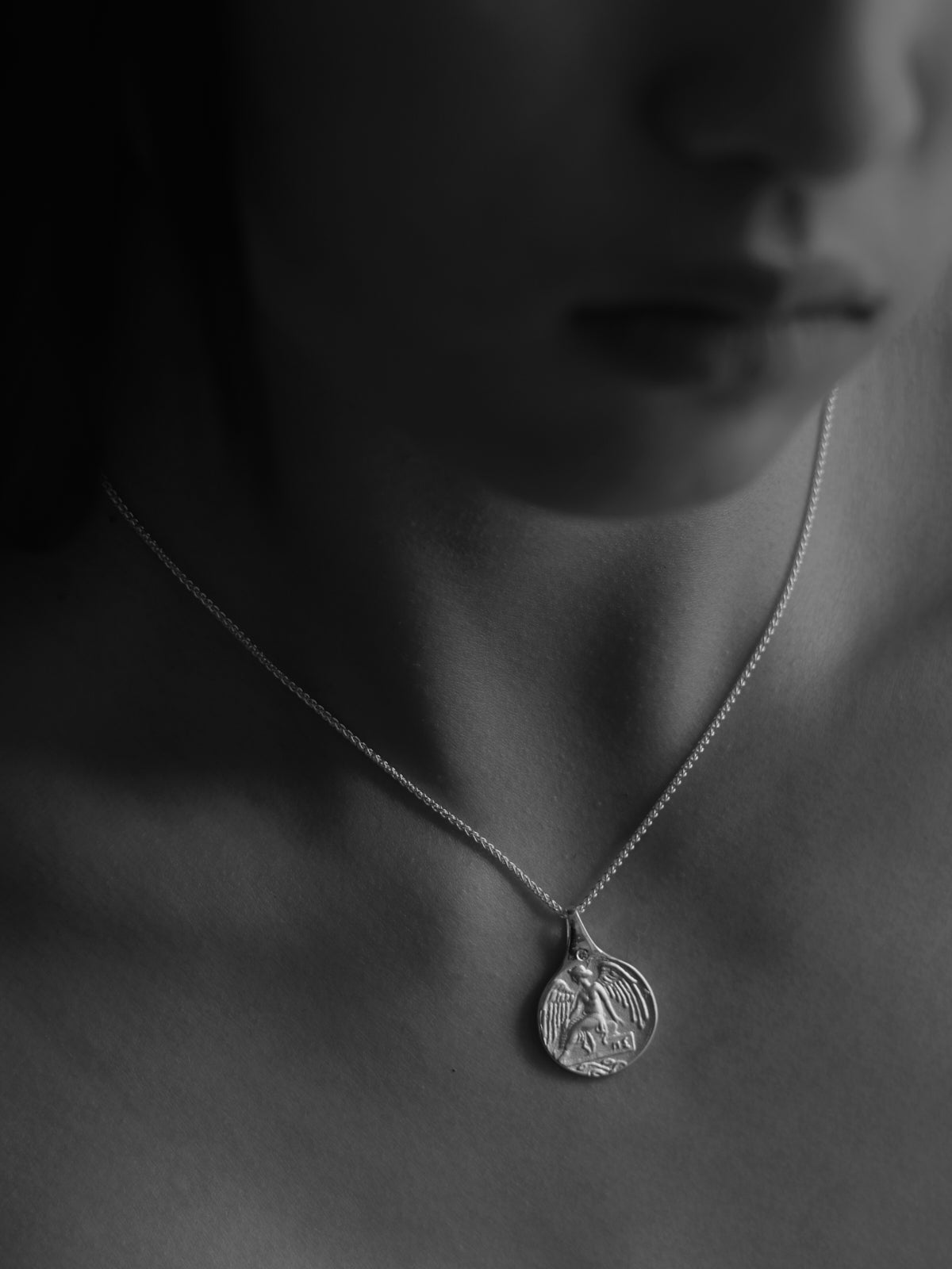 Guardian Angel Necklace Silver