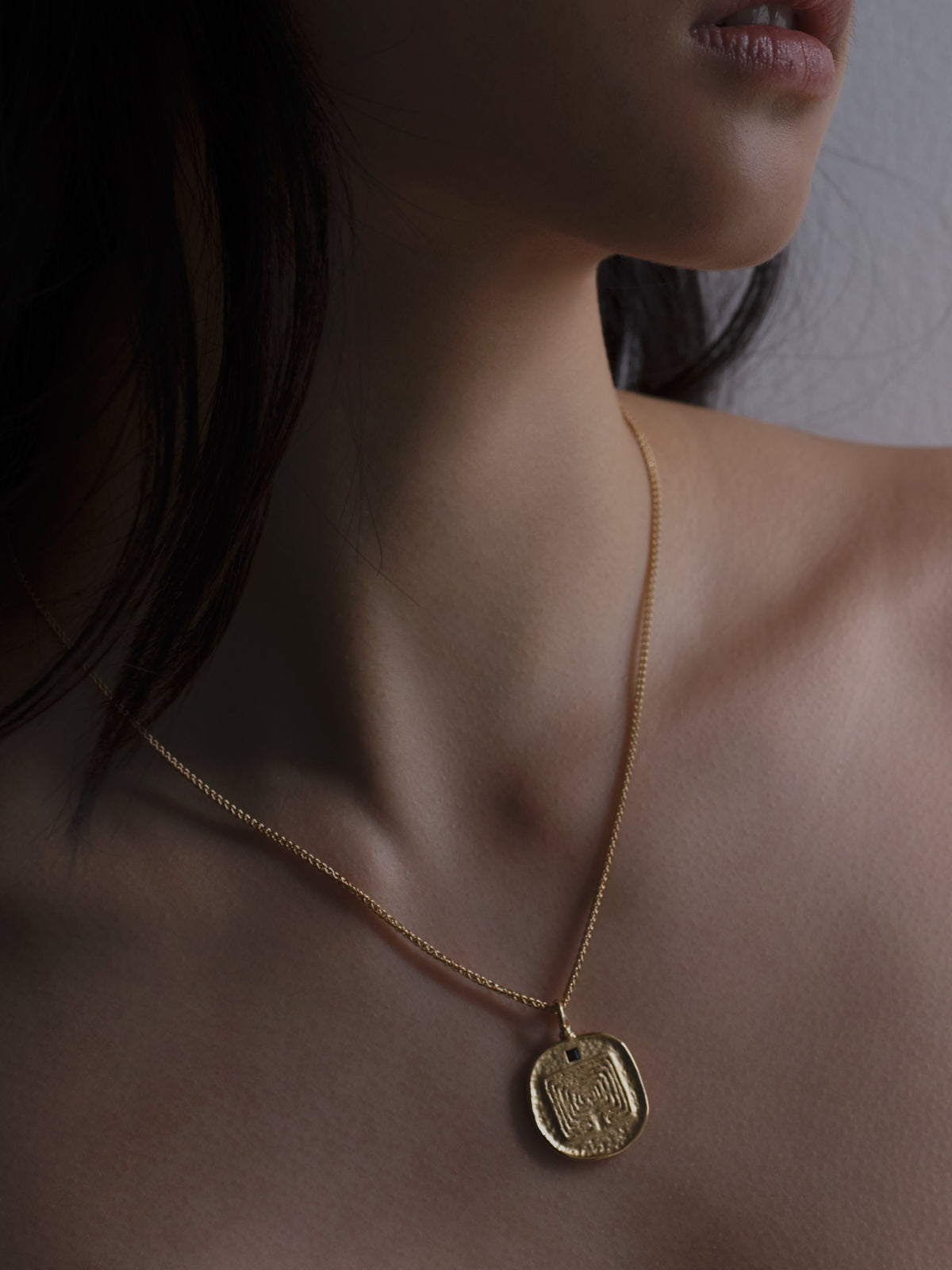 Labyrinth Necklace Gold Vermeil