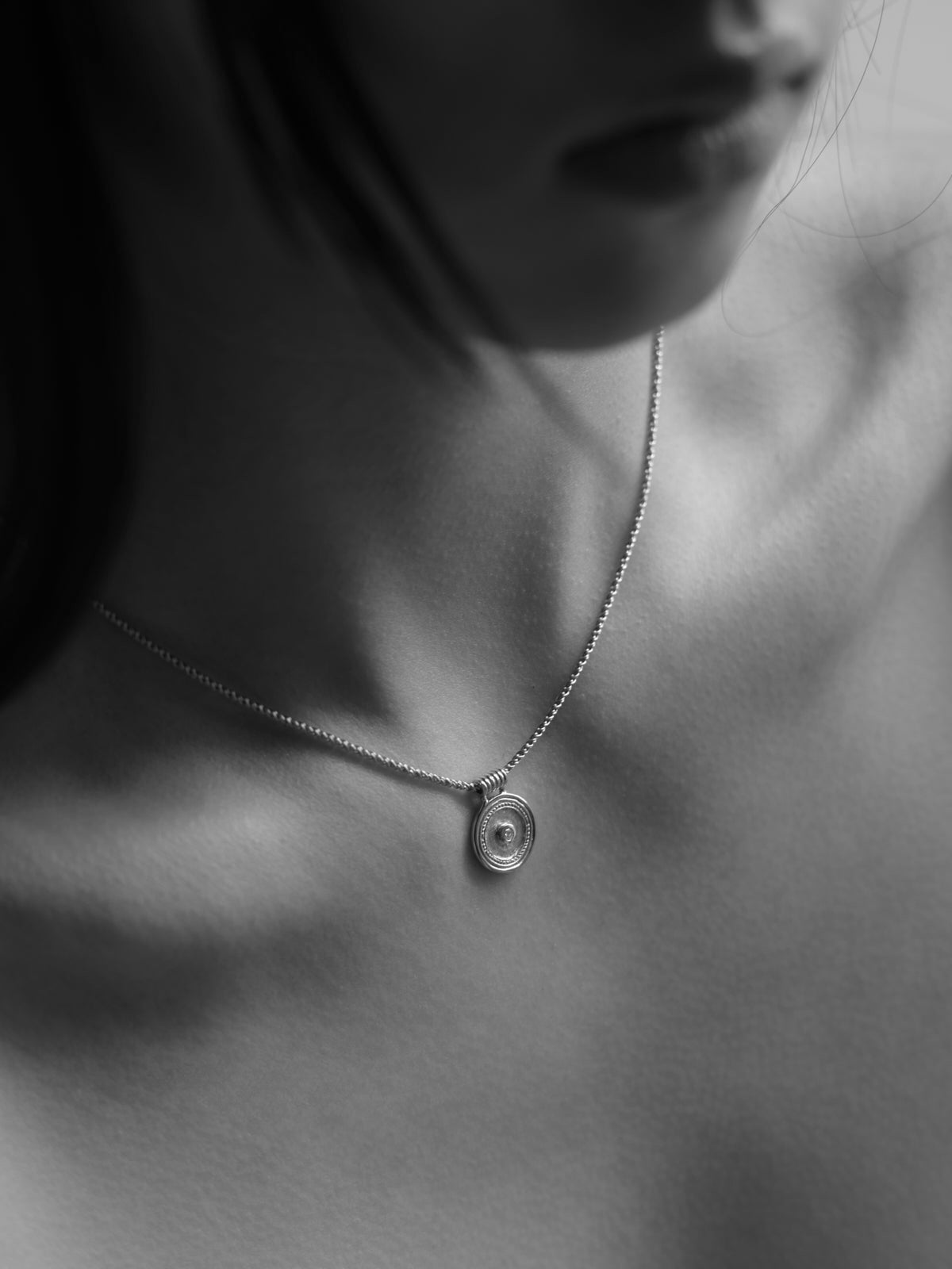 Capella Coin Necklace Silver