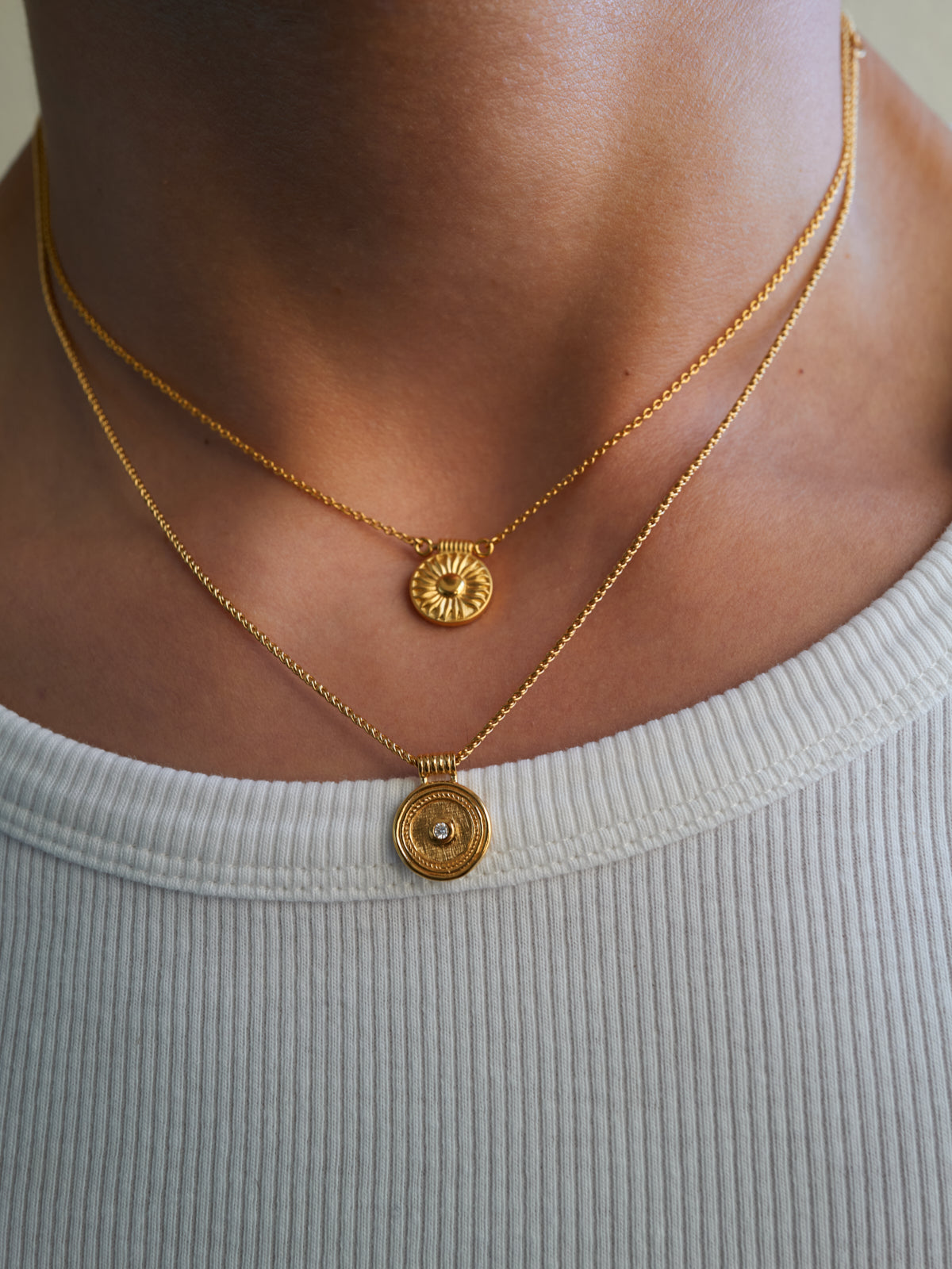 Capella Coin Necklace Gold Vermeil