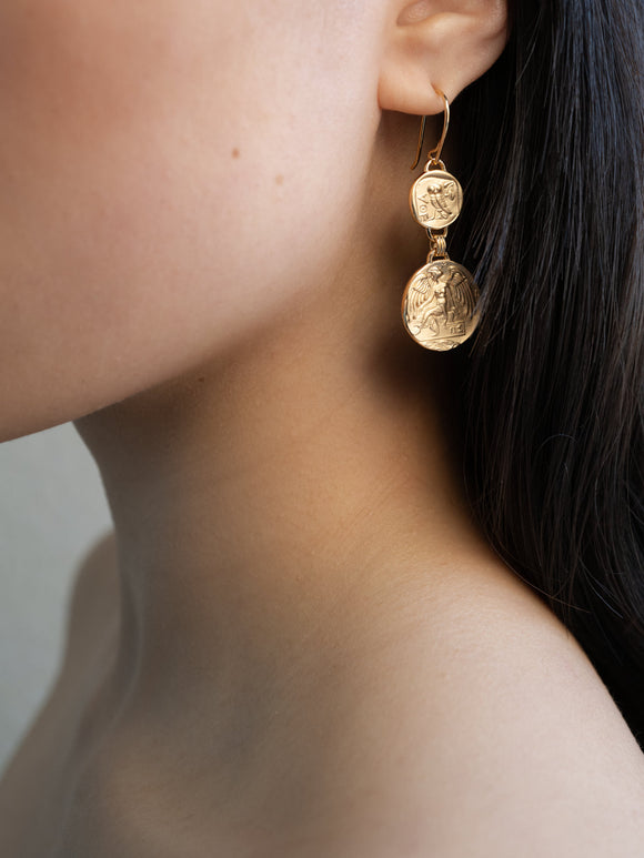 Mythos Earrings Gold Vermeil
