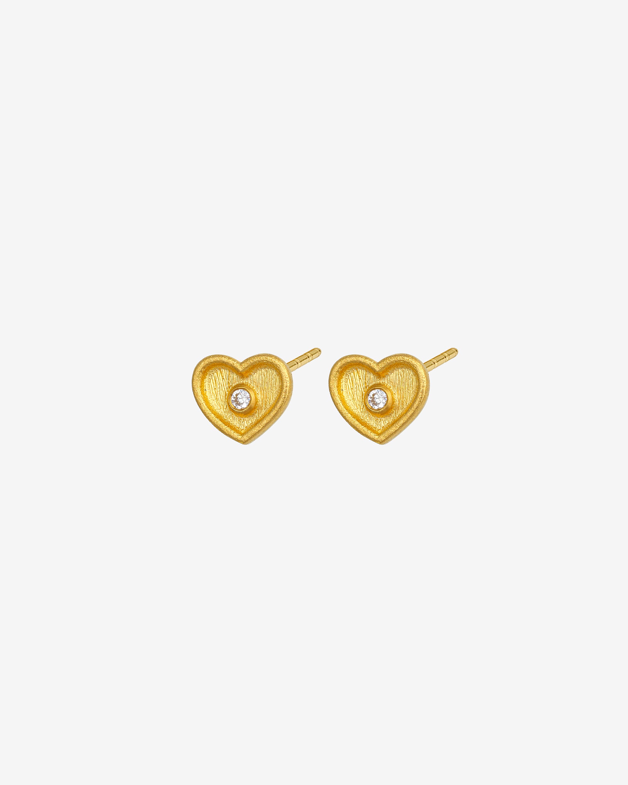 Tala Studs Heart Diamond Solid Gold