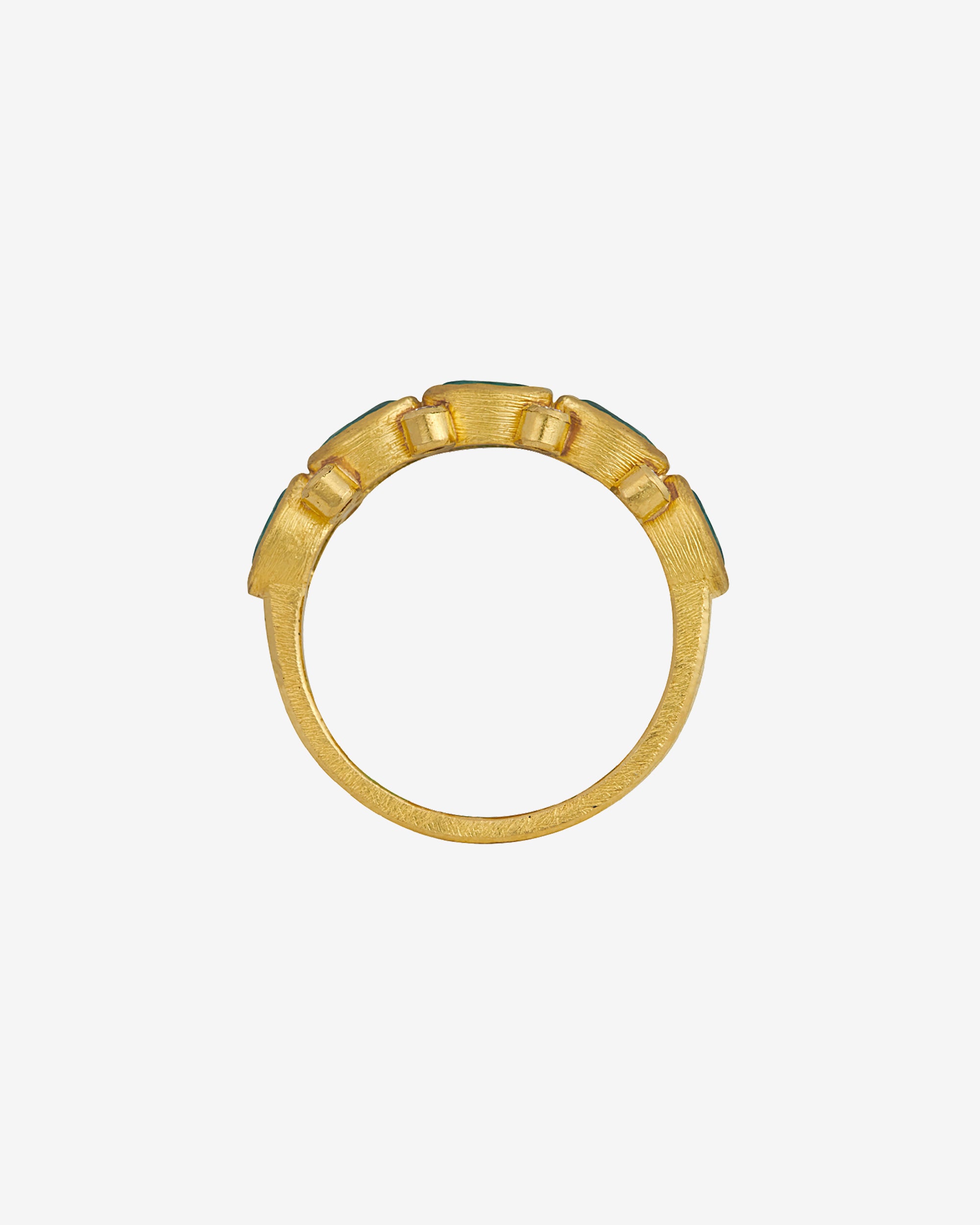 Topkapi Ring Emerald Diamond Solid Gold