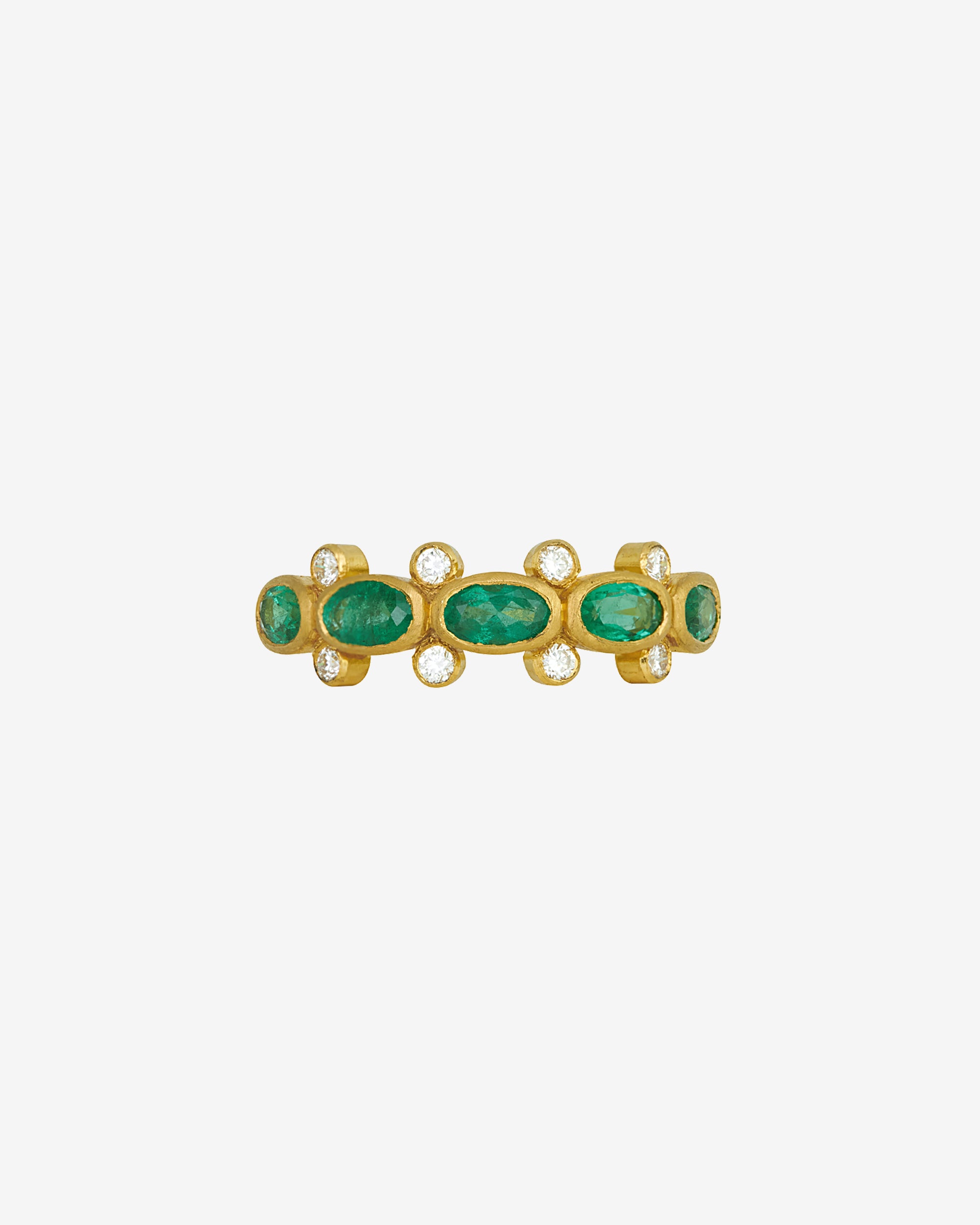 Topkapi Ring Emerald Diamond Solid Gold