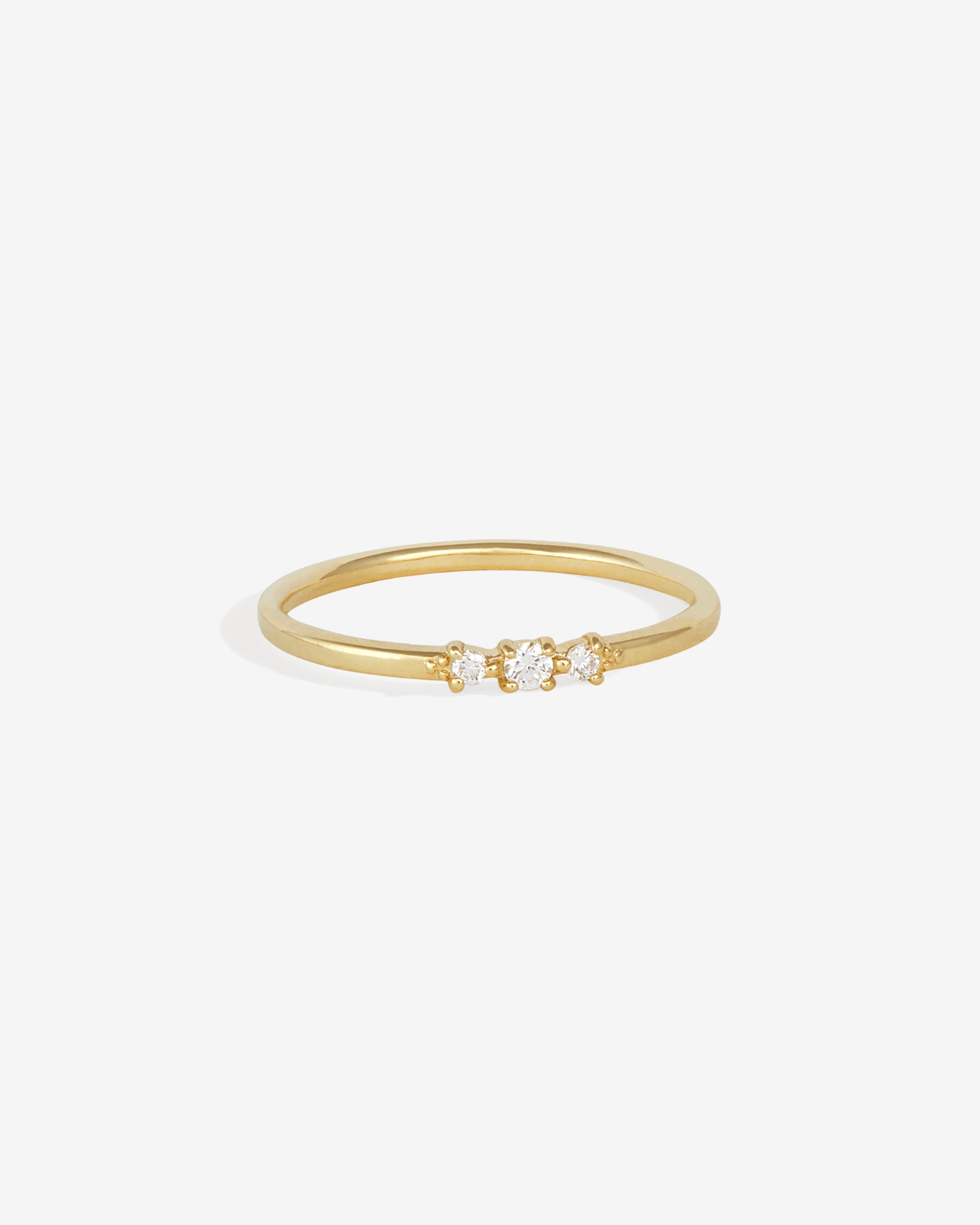 Trine Ring Diamond Solid Gold