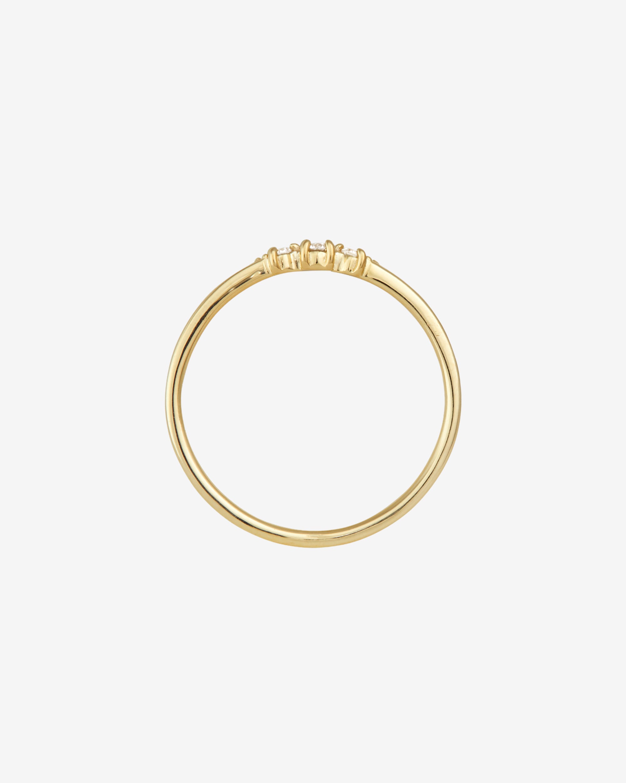 Trine Ring Diamond Solid Gold