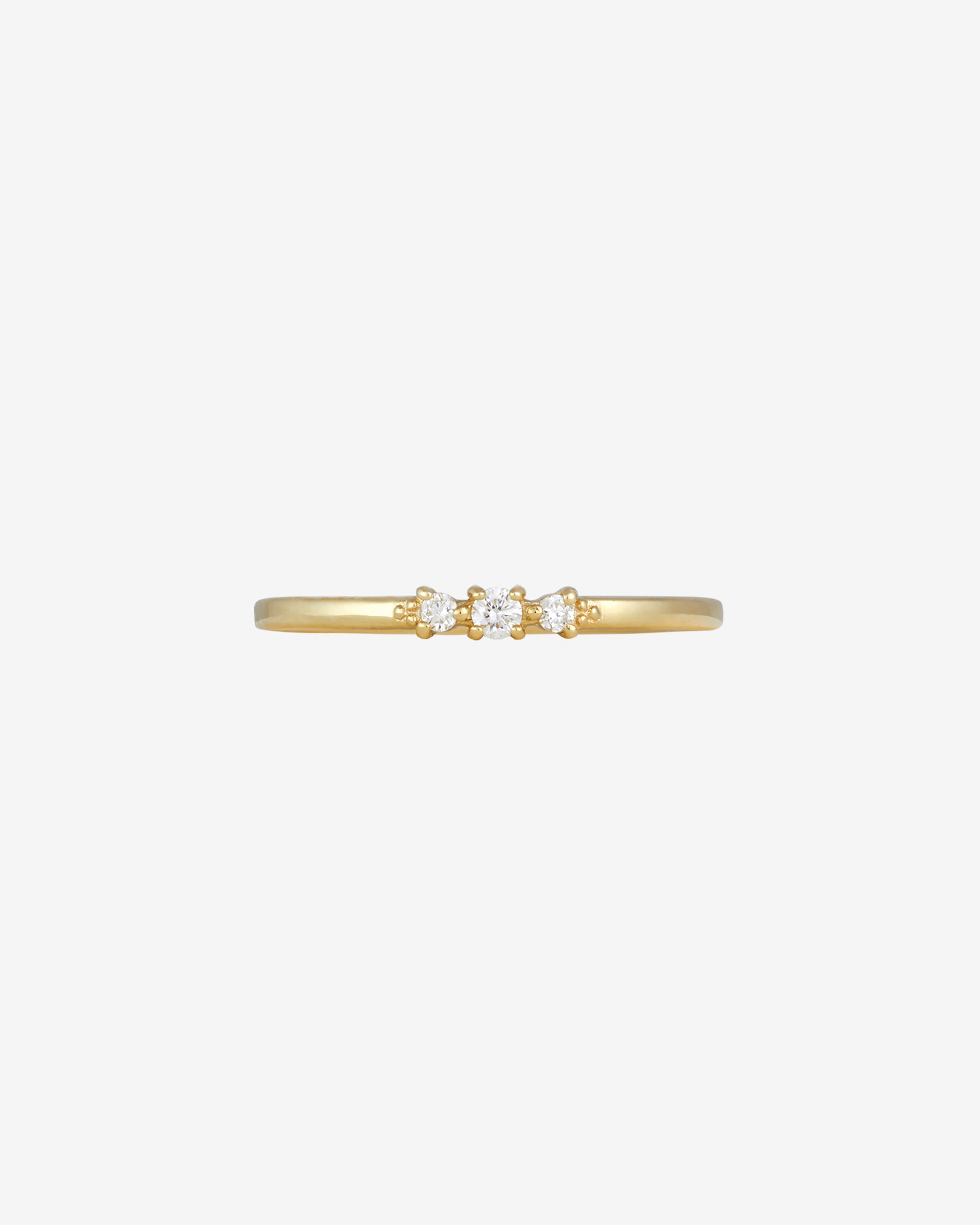 Trine Ring Diamond Solid Gold