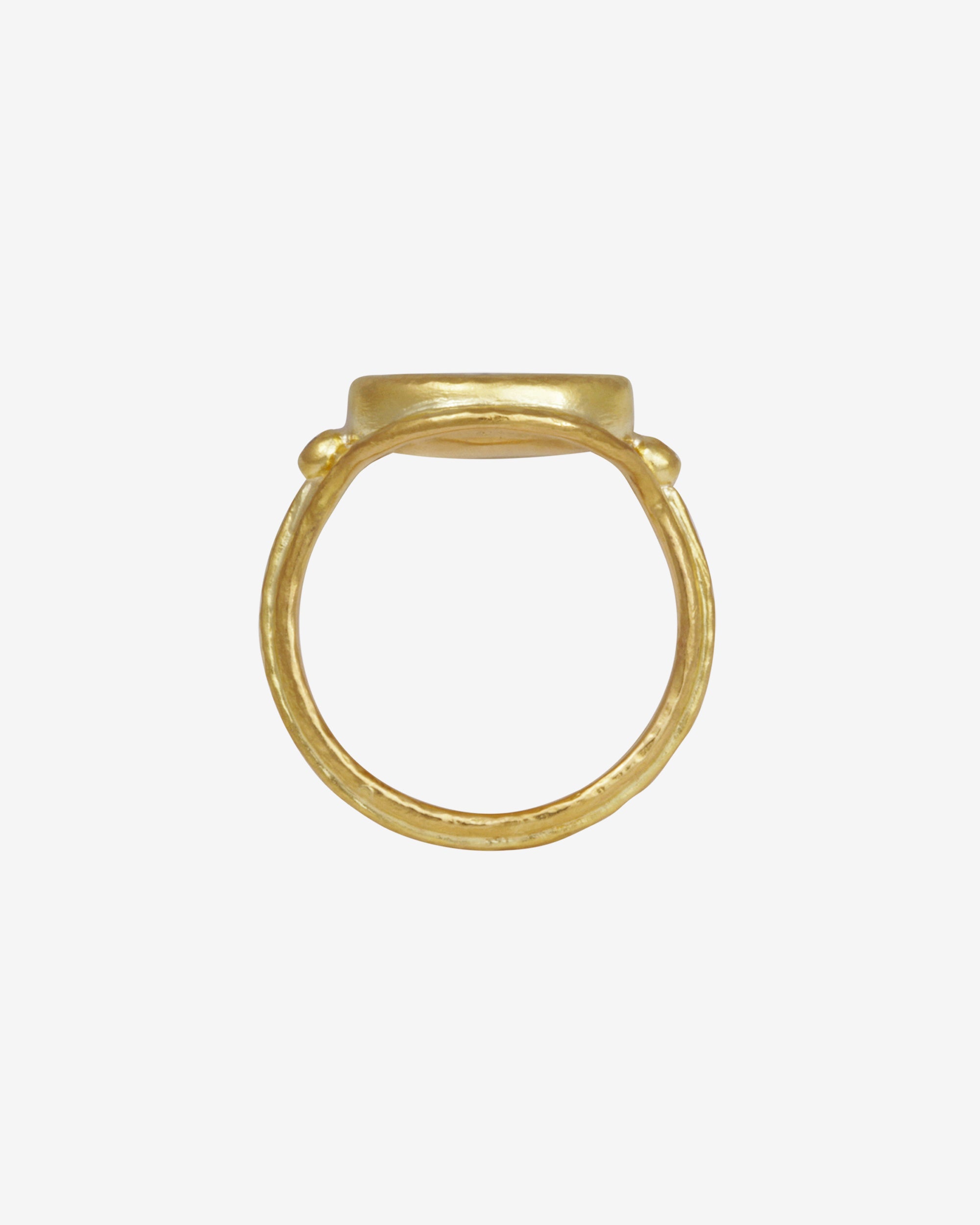 Tyana Ring Onyx Intaglio Diamond Solid Gold