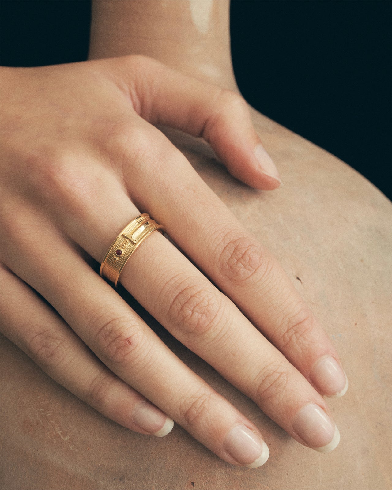 Valor Ring Ruby Gold Vermeil