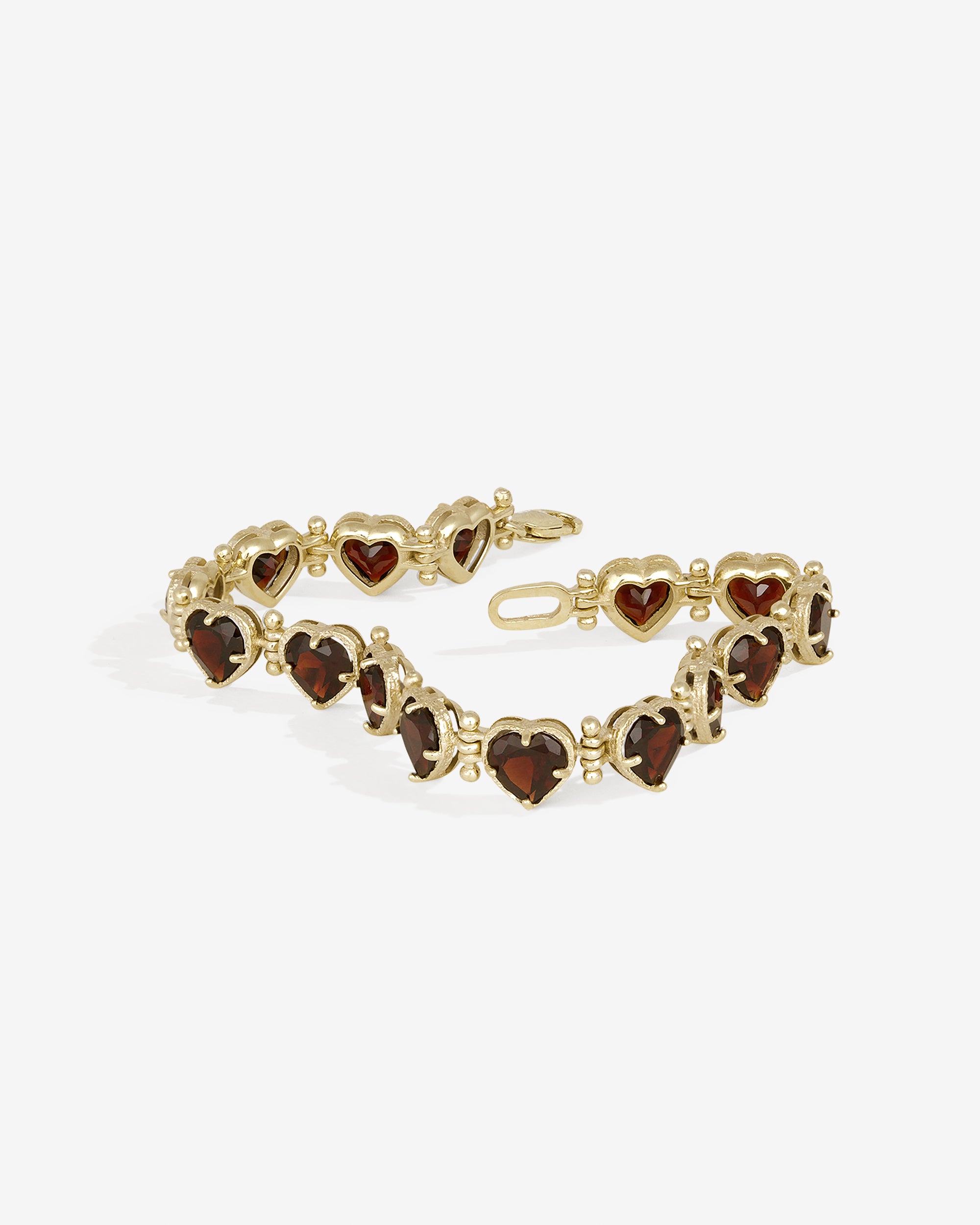 Venus Bracelet Garnet Solid Gold