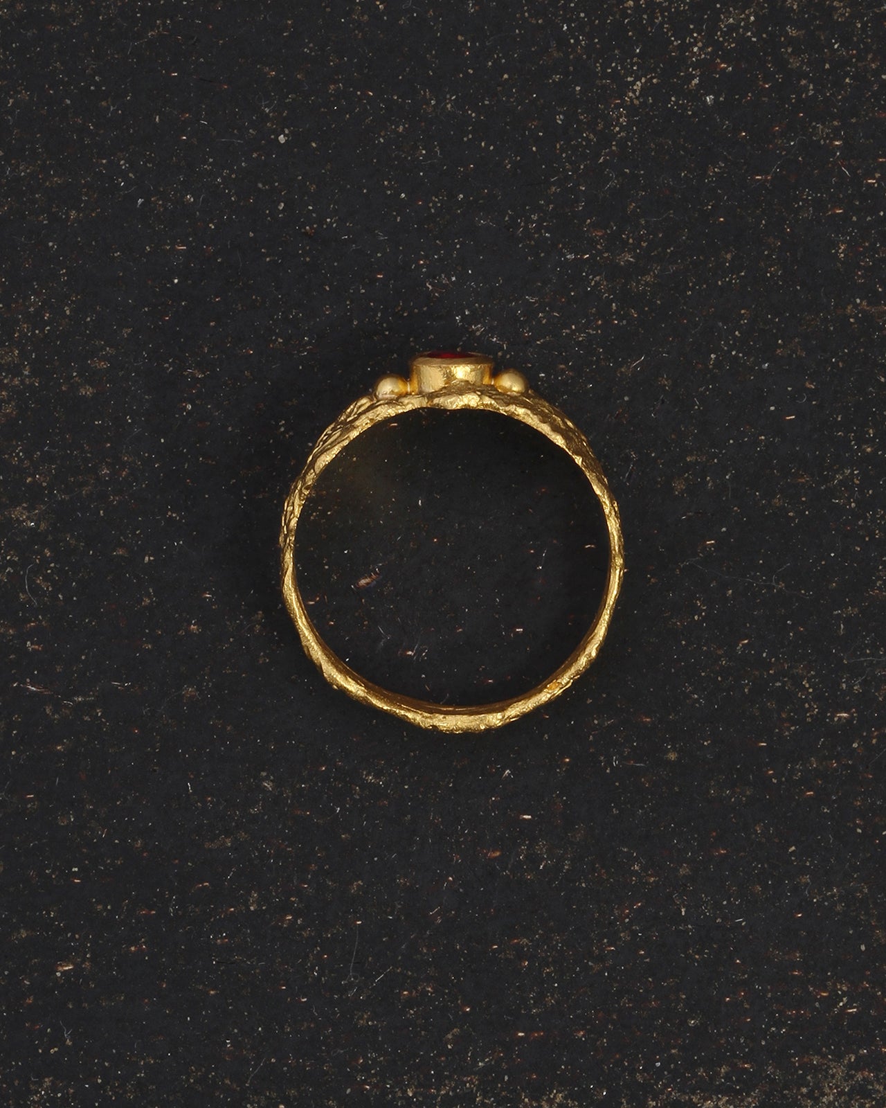 Verbena Wide Ring Ruby Solid Gold