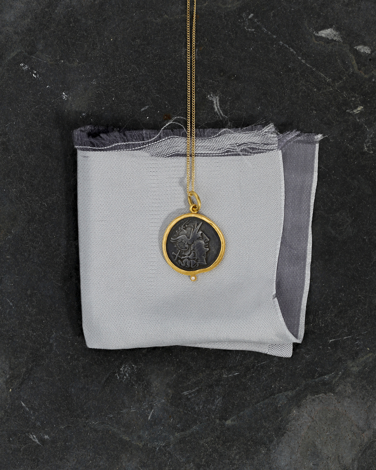 Victory Necklace Diamond Solid Gold