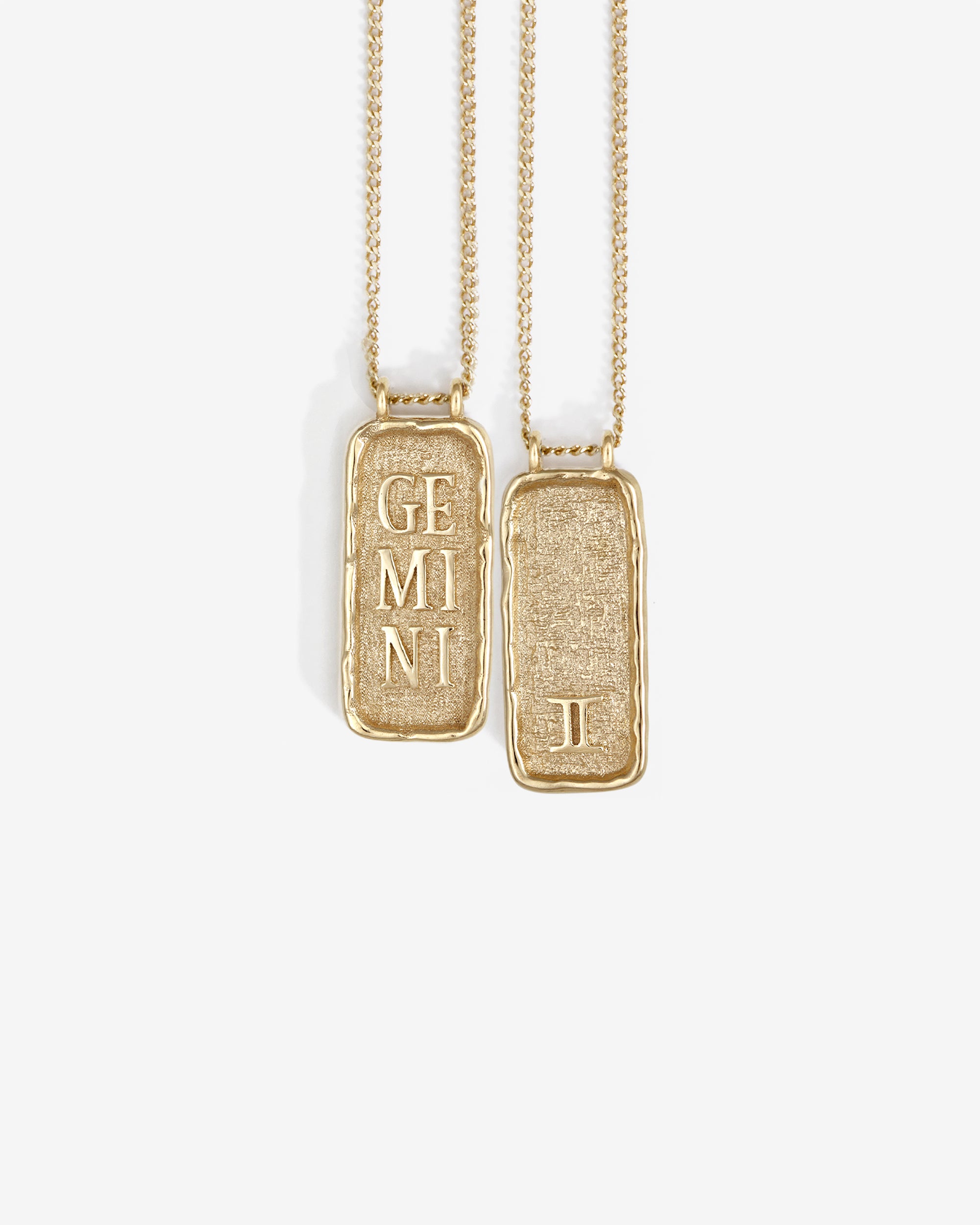 Gemini Necklace Solid Gold