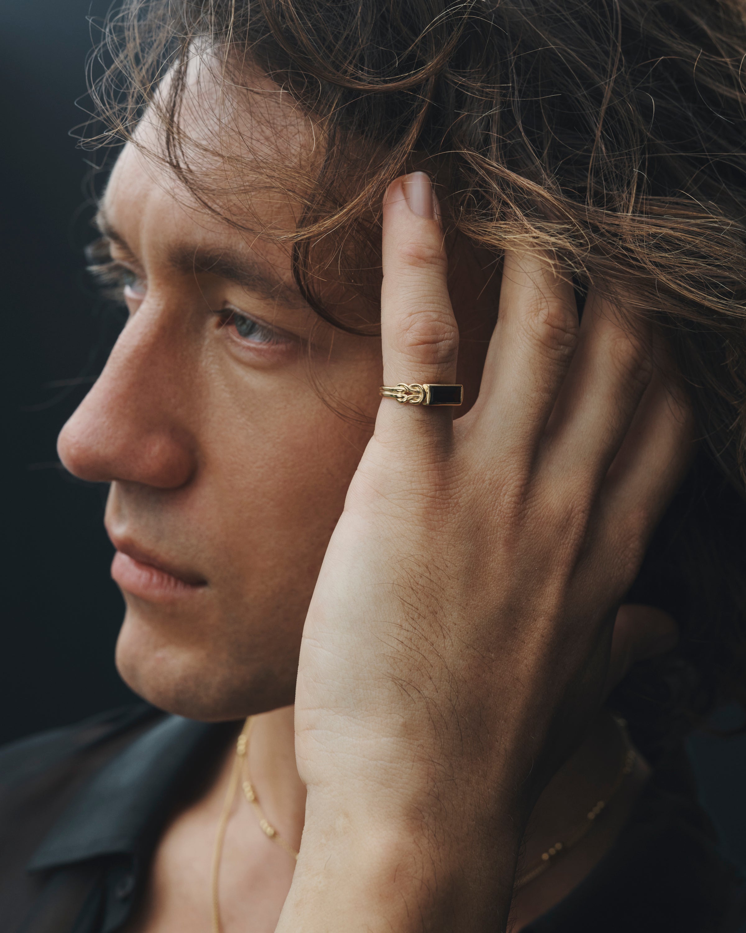 Temple of the Sun Airla Solitaire Ring Garnet Gold Vermeil