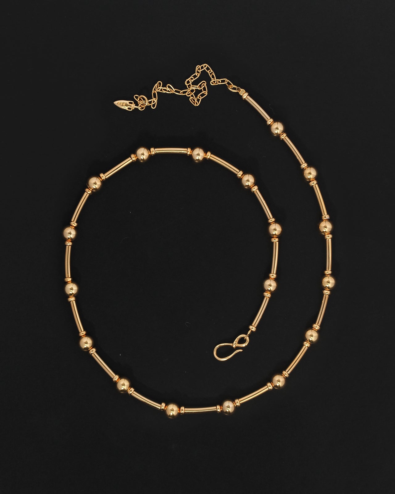 Temple of the Sun Alba Beaded Collar Gold Vermeil