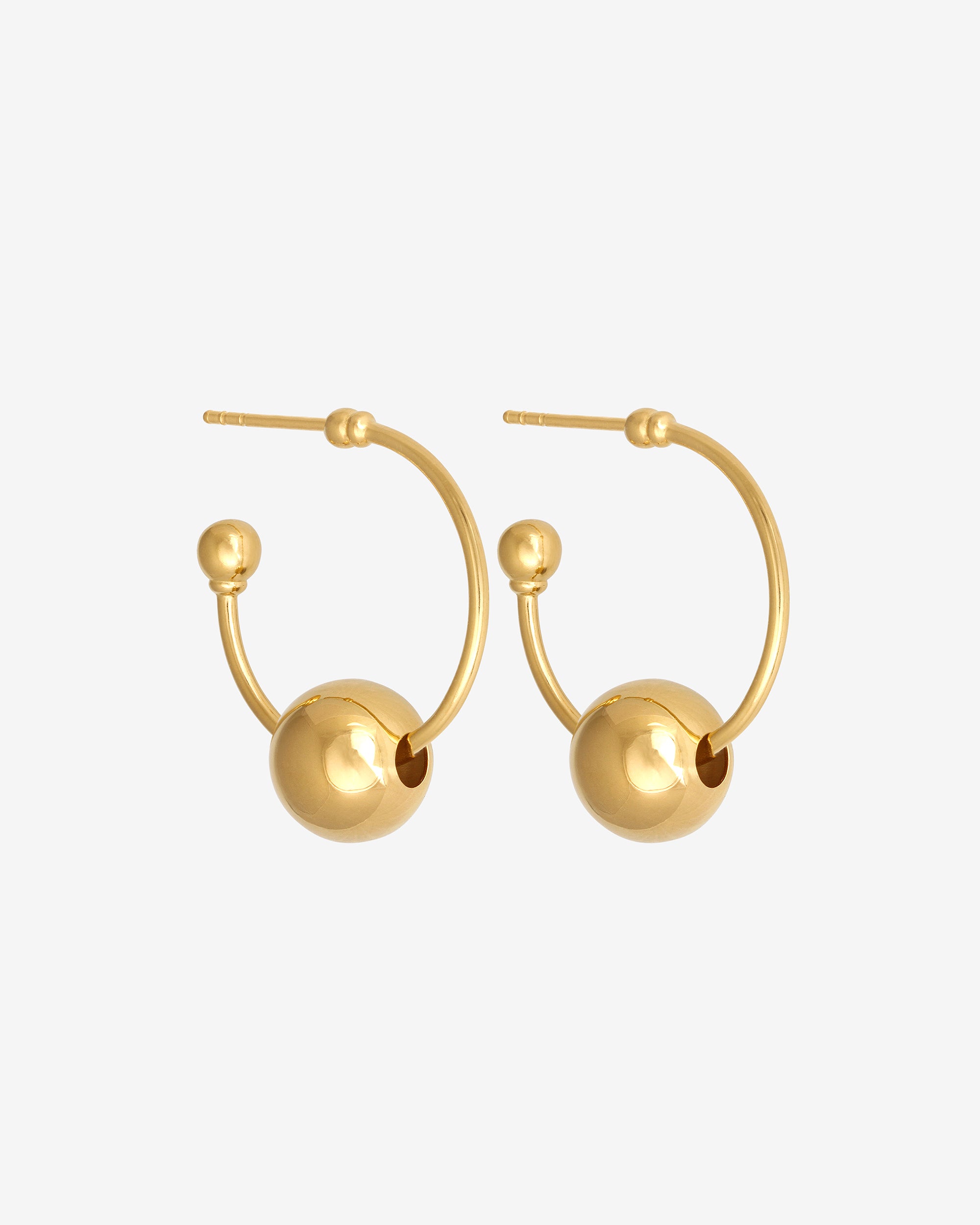Temple of the Sun Alba Hoops Medium Gold Vermeil