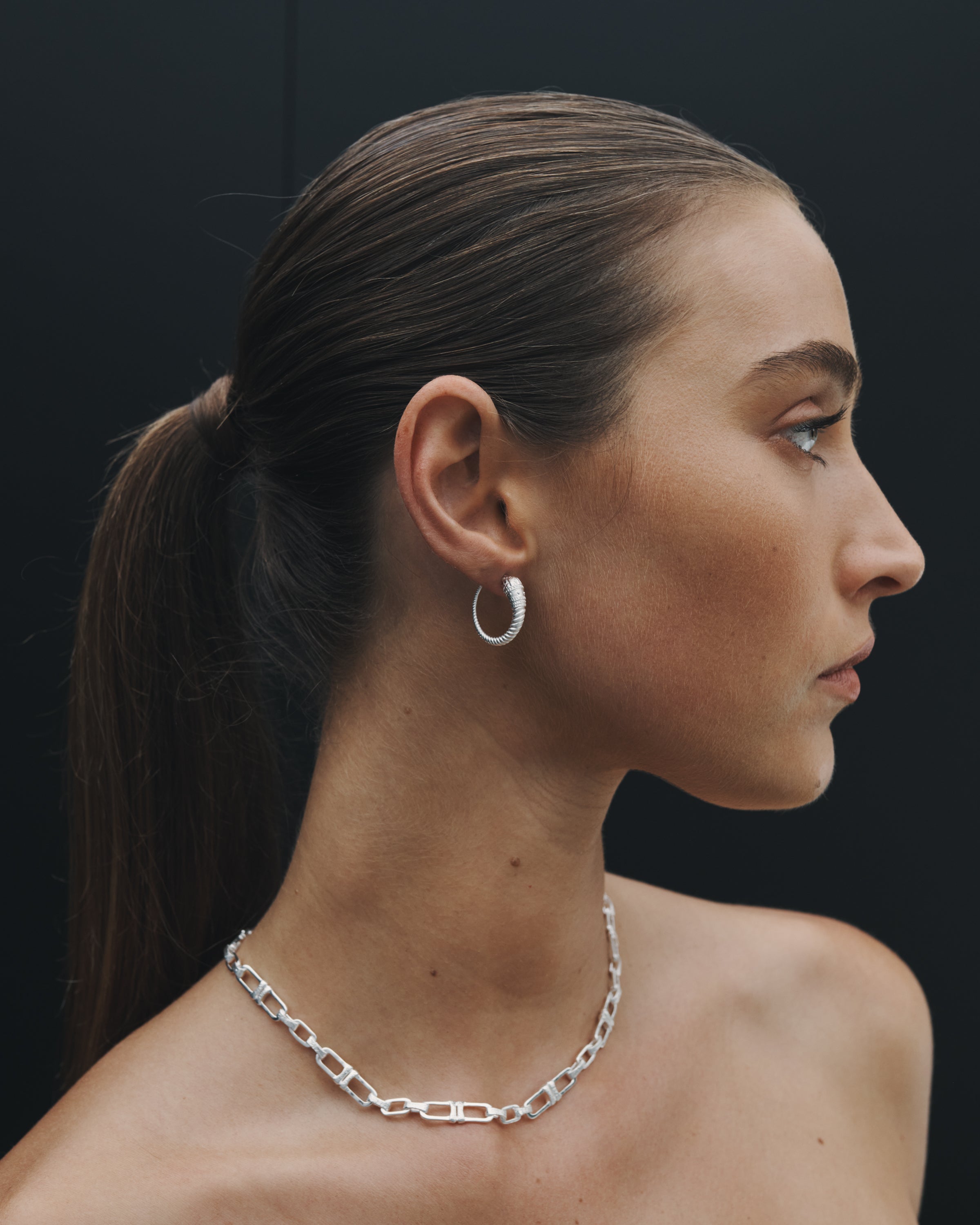 Temple of the Sun Alida Dual Anchor Chain Silver