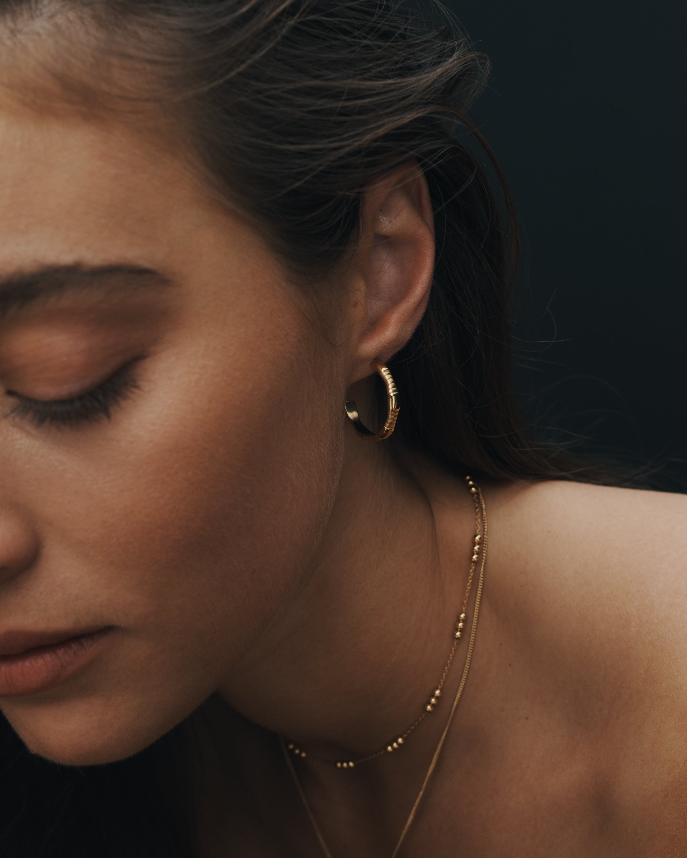 Temple of the Sun Amari Hoops Gold Vermeil