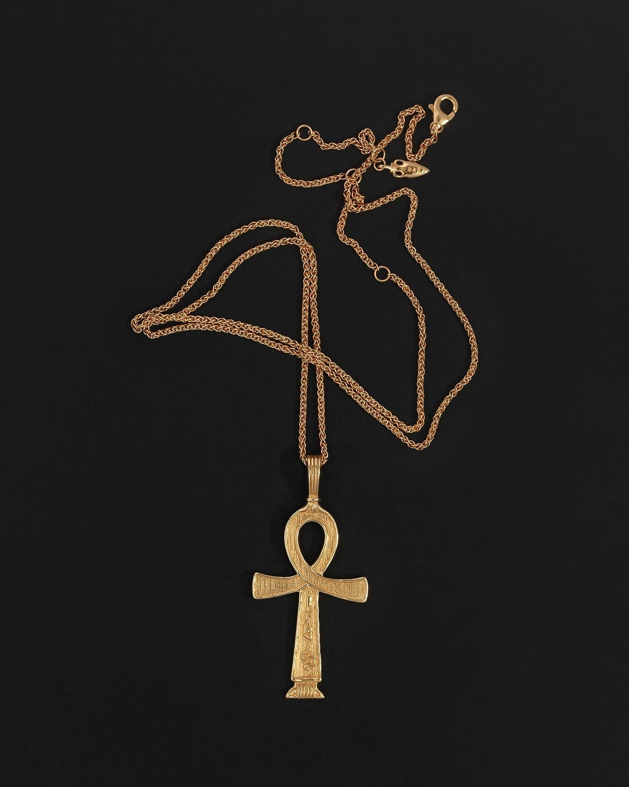 Temple of the Sun Ankh Necklace Large Gold Vermeil
