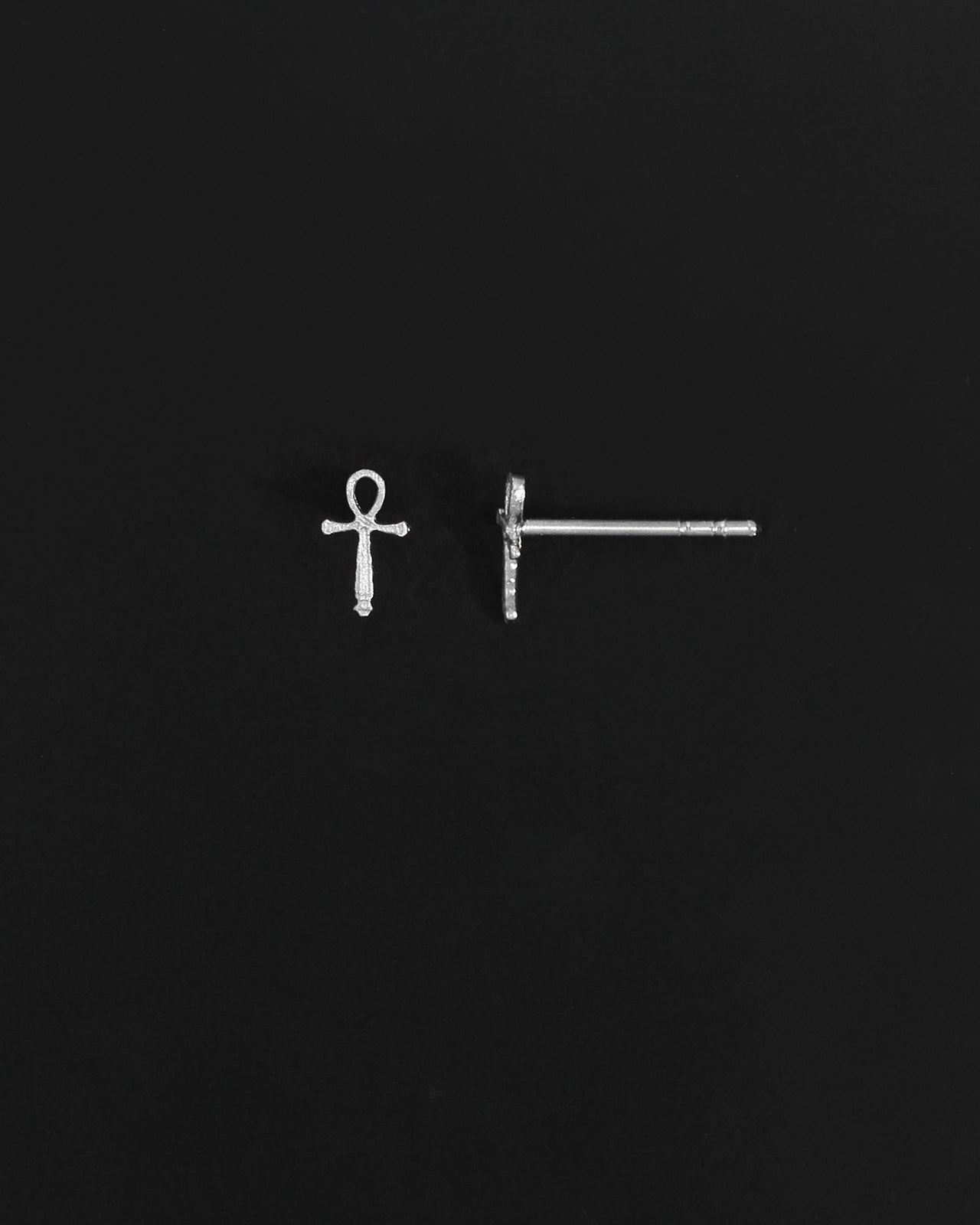 Temple of the Sun Ankh Studs Silver