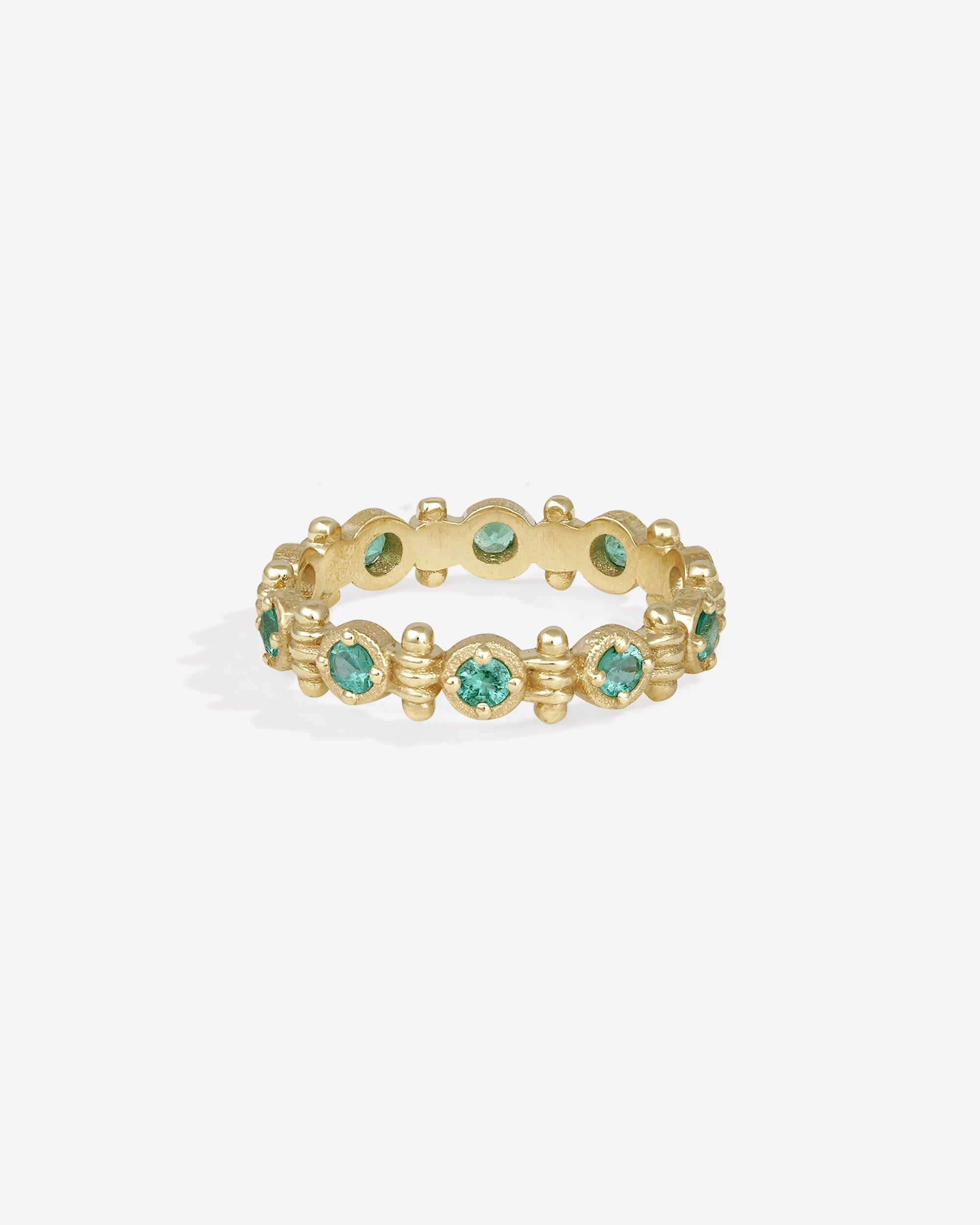 Asteria Eternity Emerald Ring Solid Gold