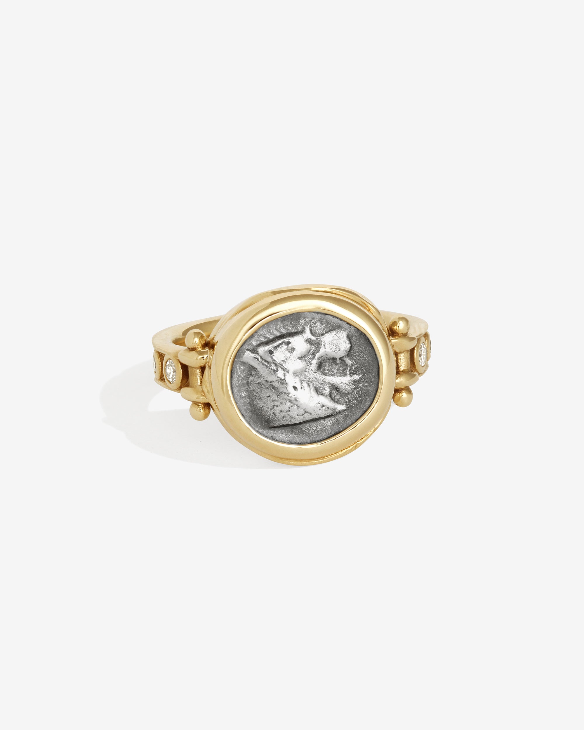 Temple of the Sun Atticus Intaglio Ring Wolf Solid Gold