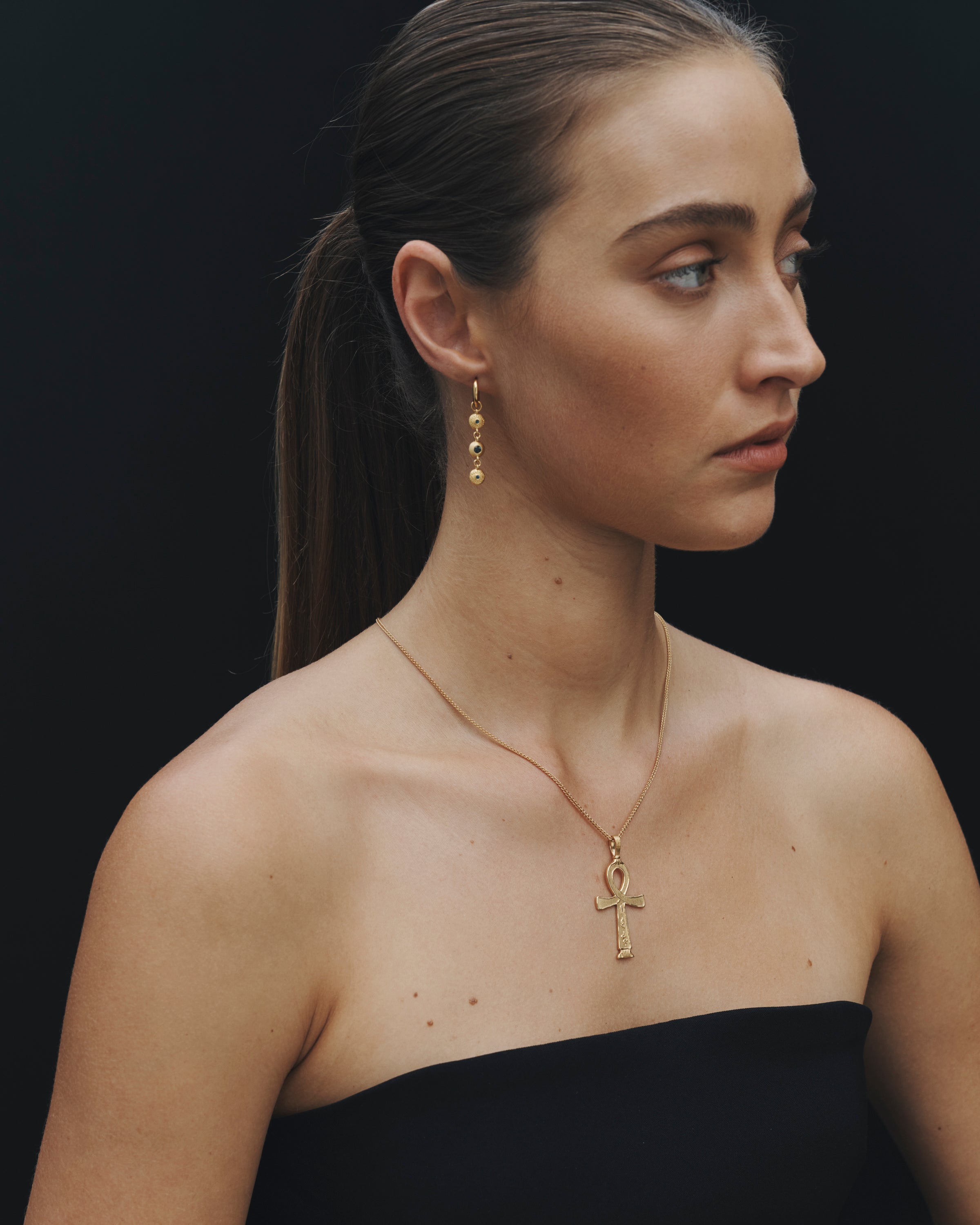 Temple of the Sun Cairo Necklace Large Gold Vermeil