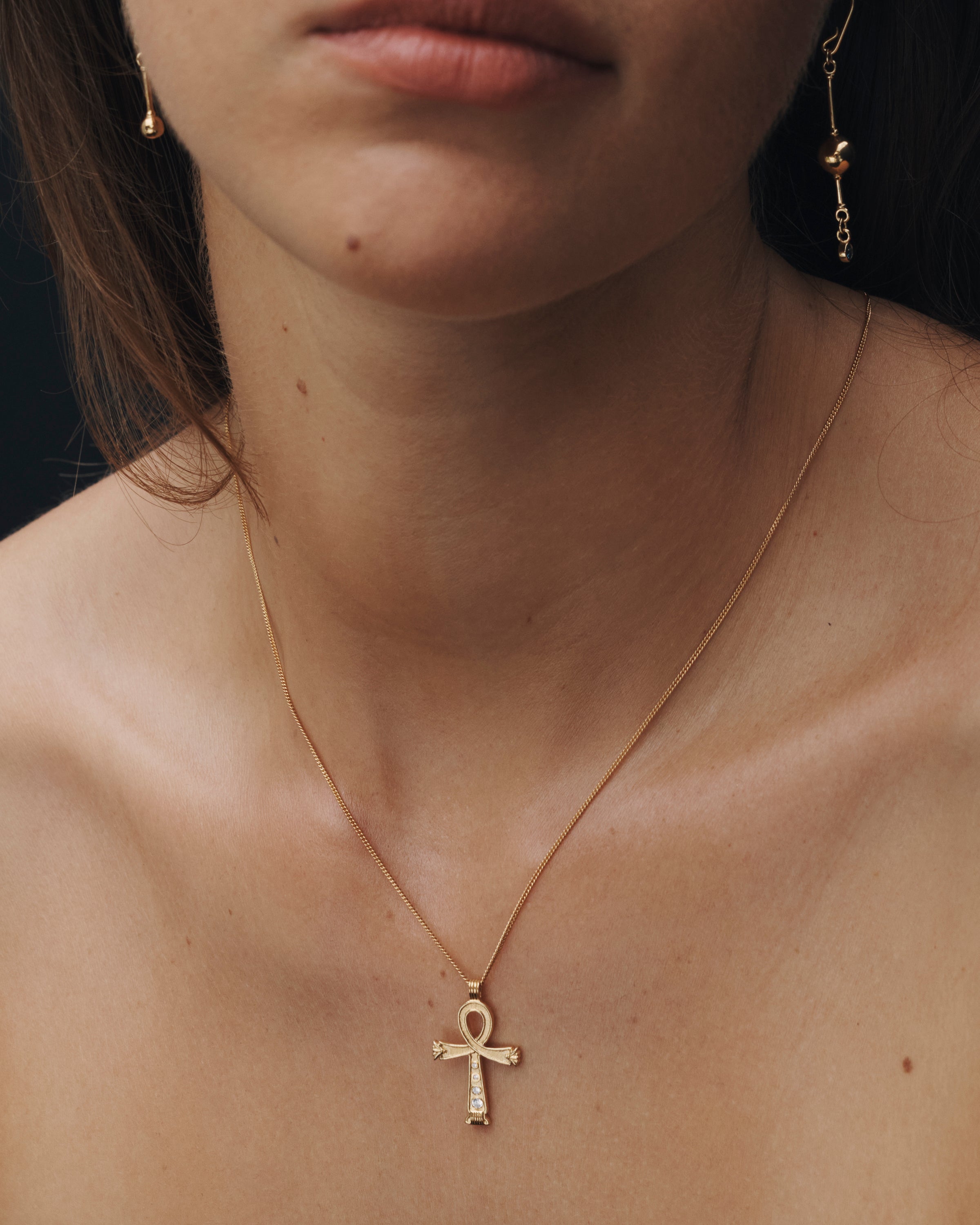 Temple of the Sun Cairo Necklace Small Gold Vermeil