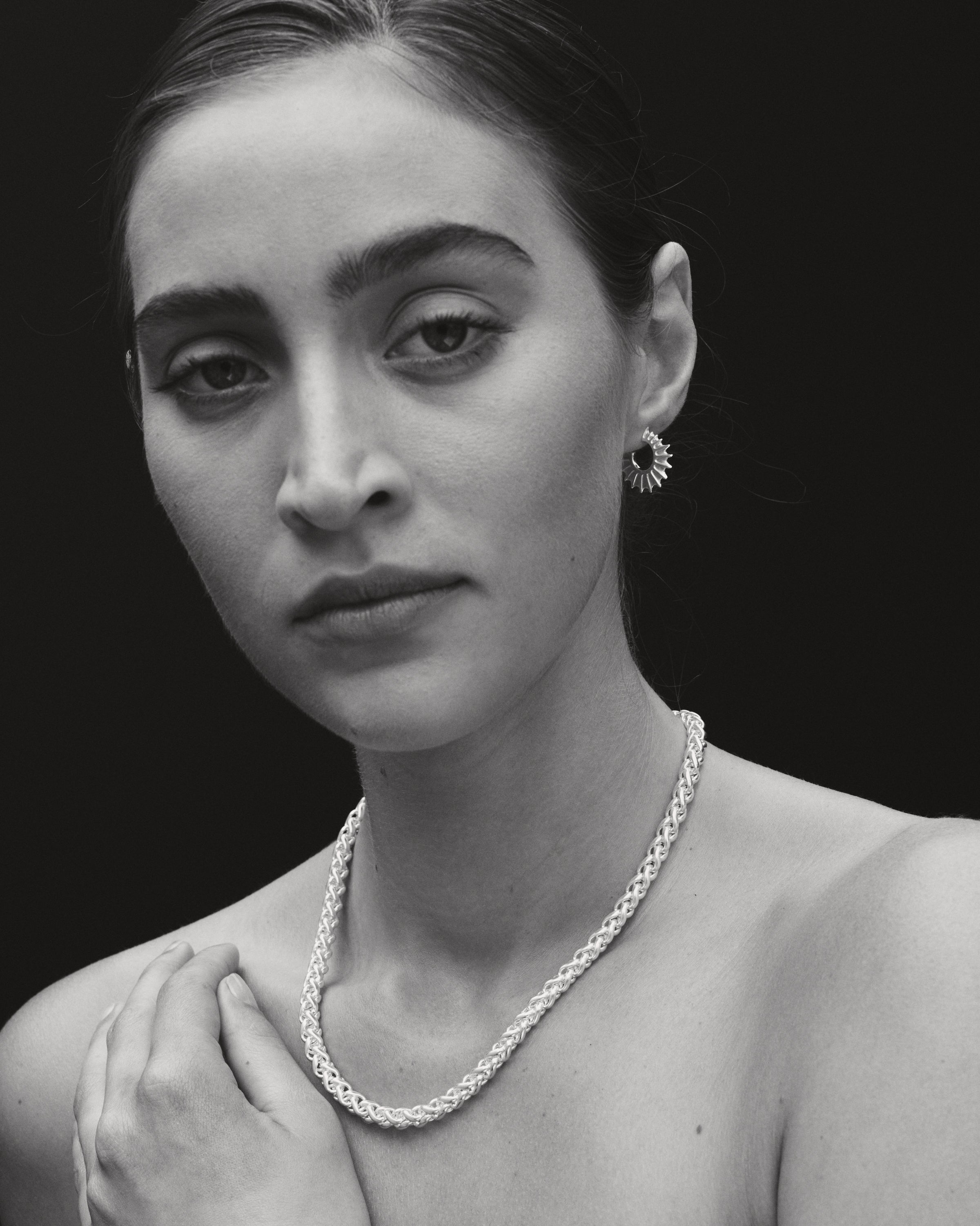 Temple of the Sun Calypso Hoops Silver