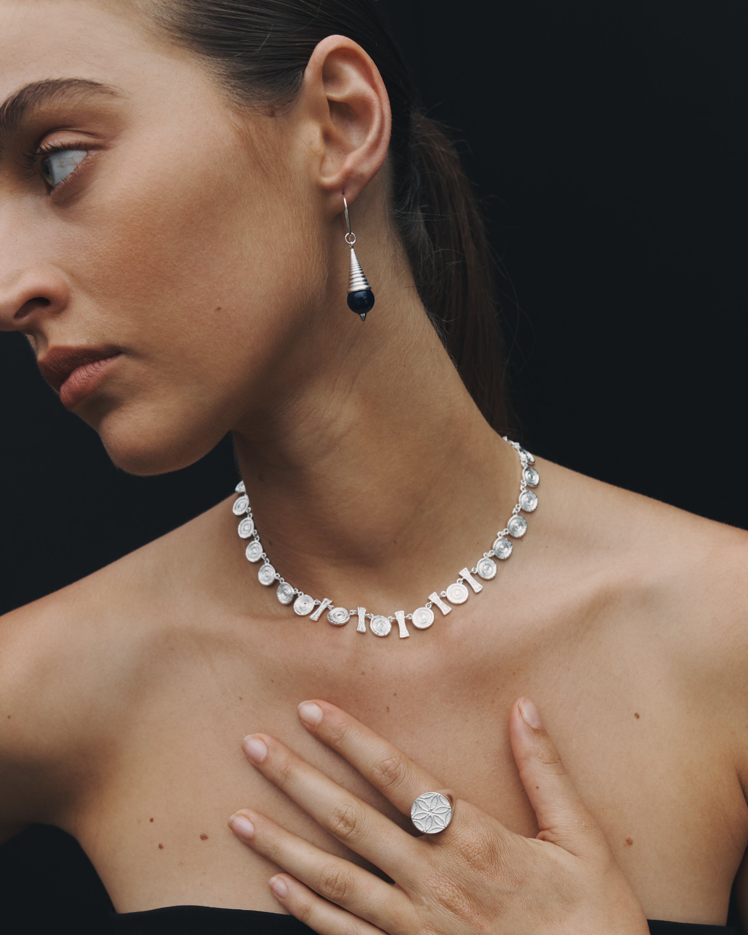 Temple of the Sun Danu Earrings Silver