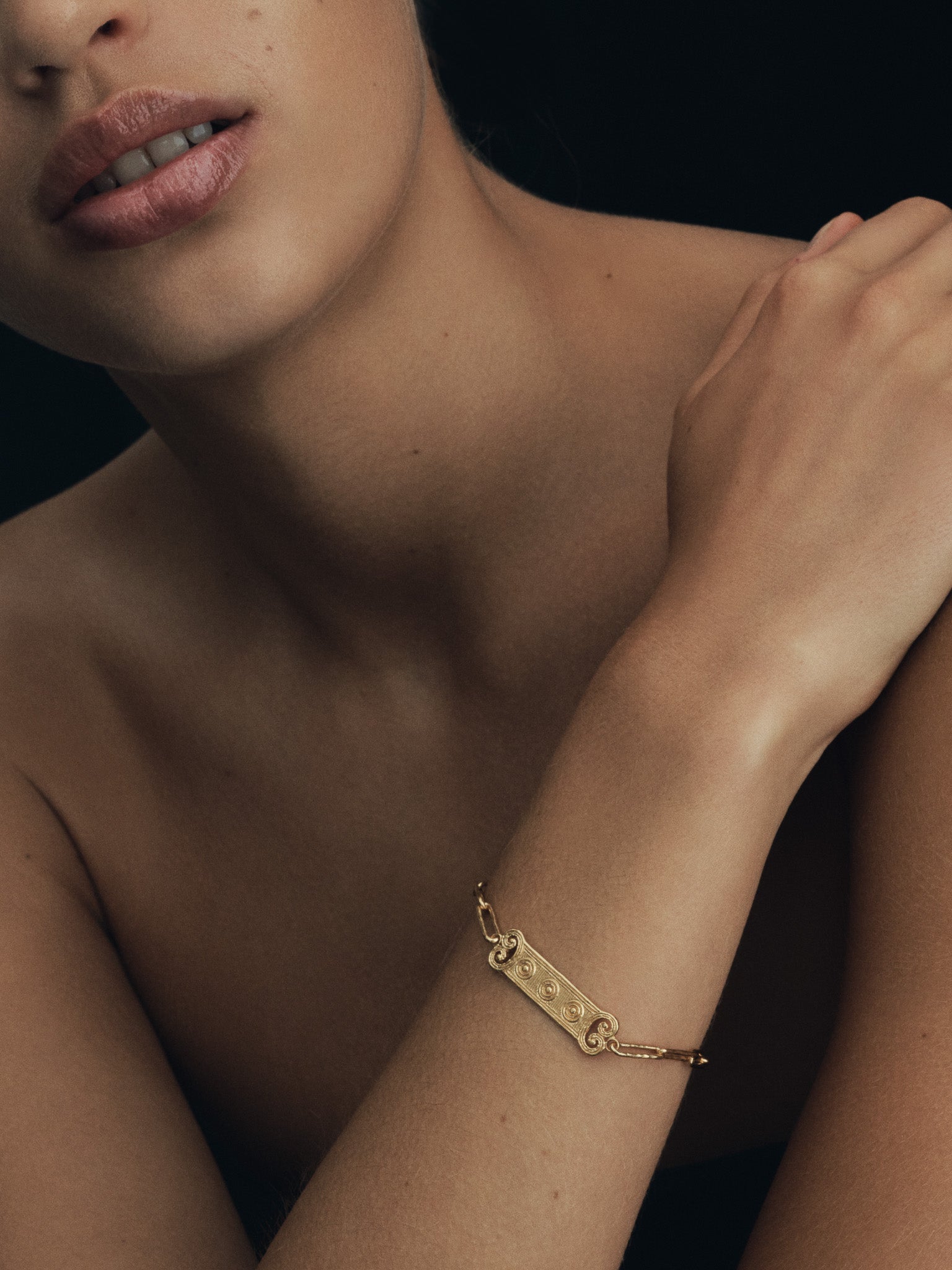 Temple of the Sun Etruscan Bracelet Gold Vermeil