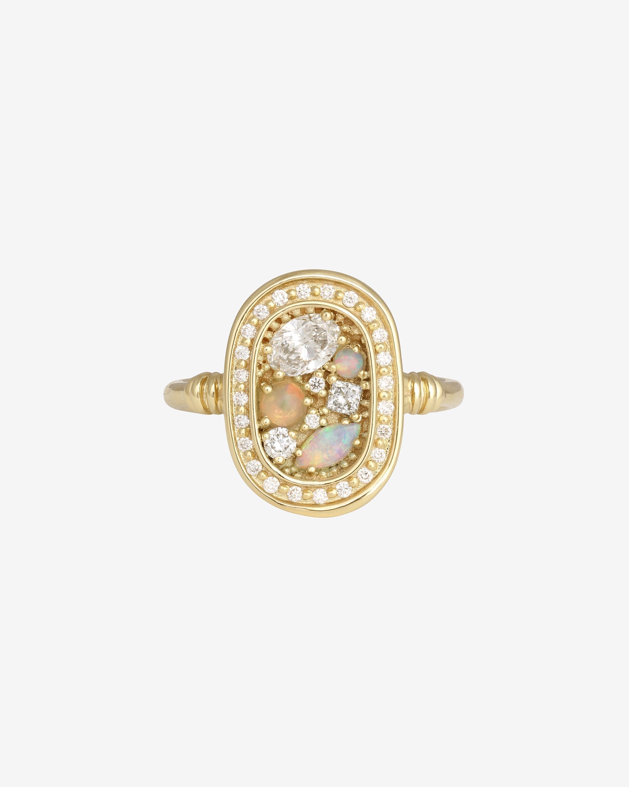 Temple of the Sun Illume Halo Diamond and Opal Solid Gold