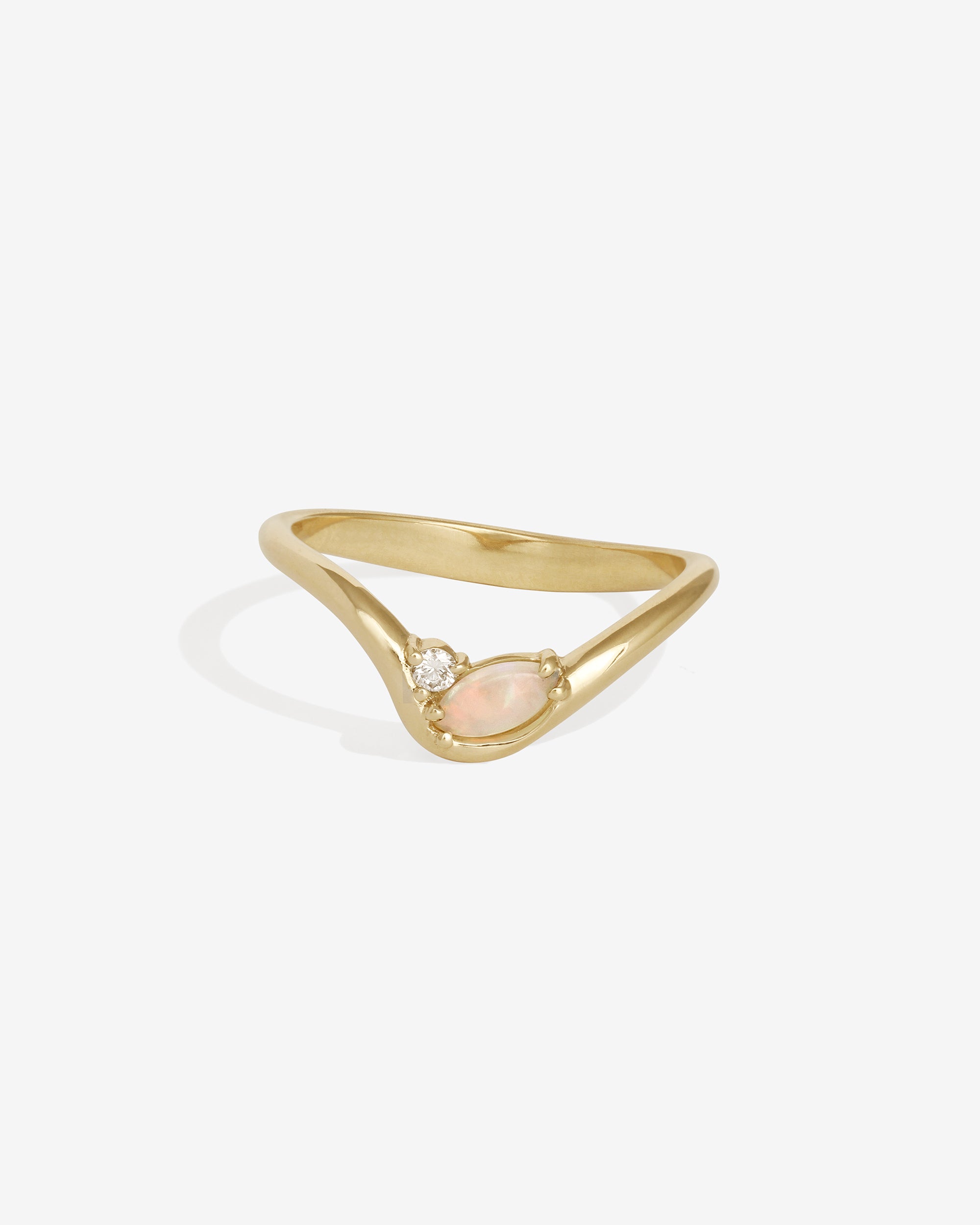 Temple of the Sun Iona Marquise Ring Opal Diamond Solid Gold