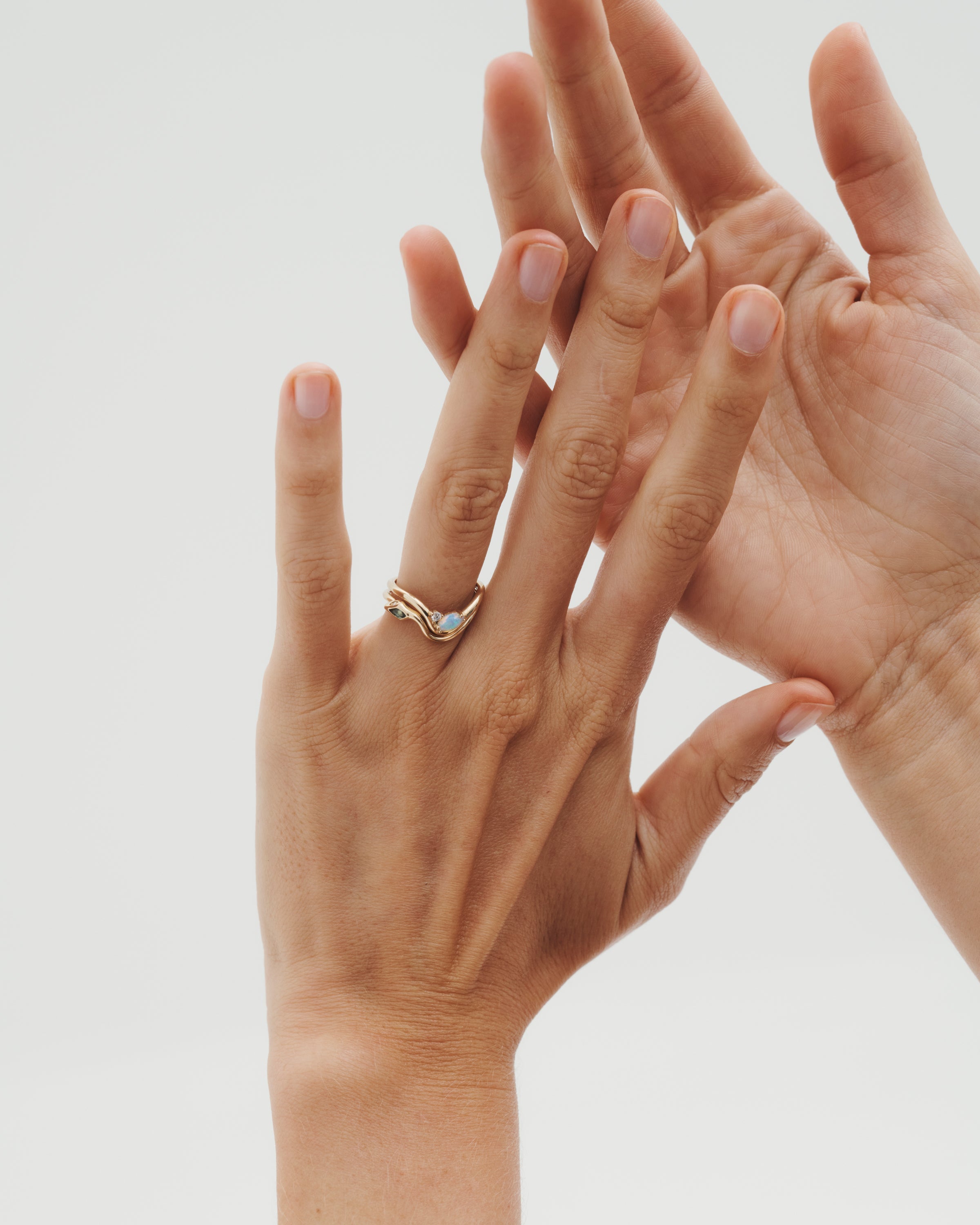 Temple of the Sun Iona Marquise Ring Opal Diamond Solid Gold