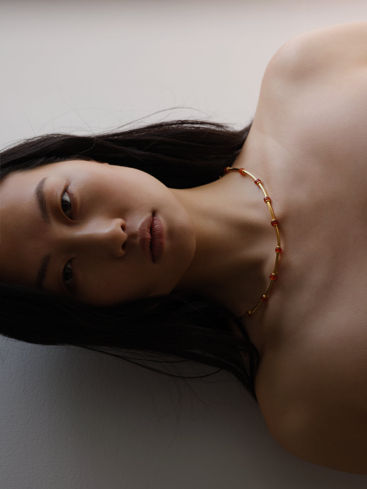 Temple of the Sun Jewellery Pompeii Beaded Necklace Gold Vermeil