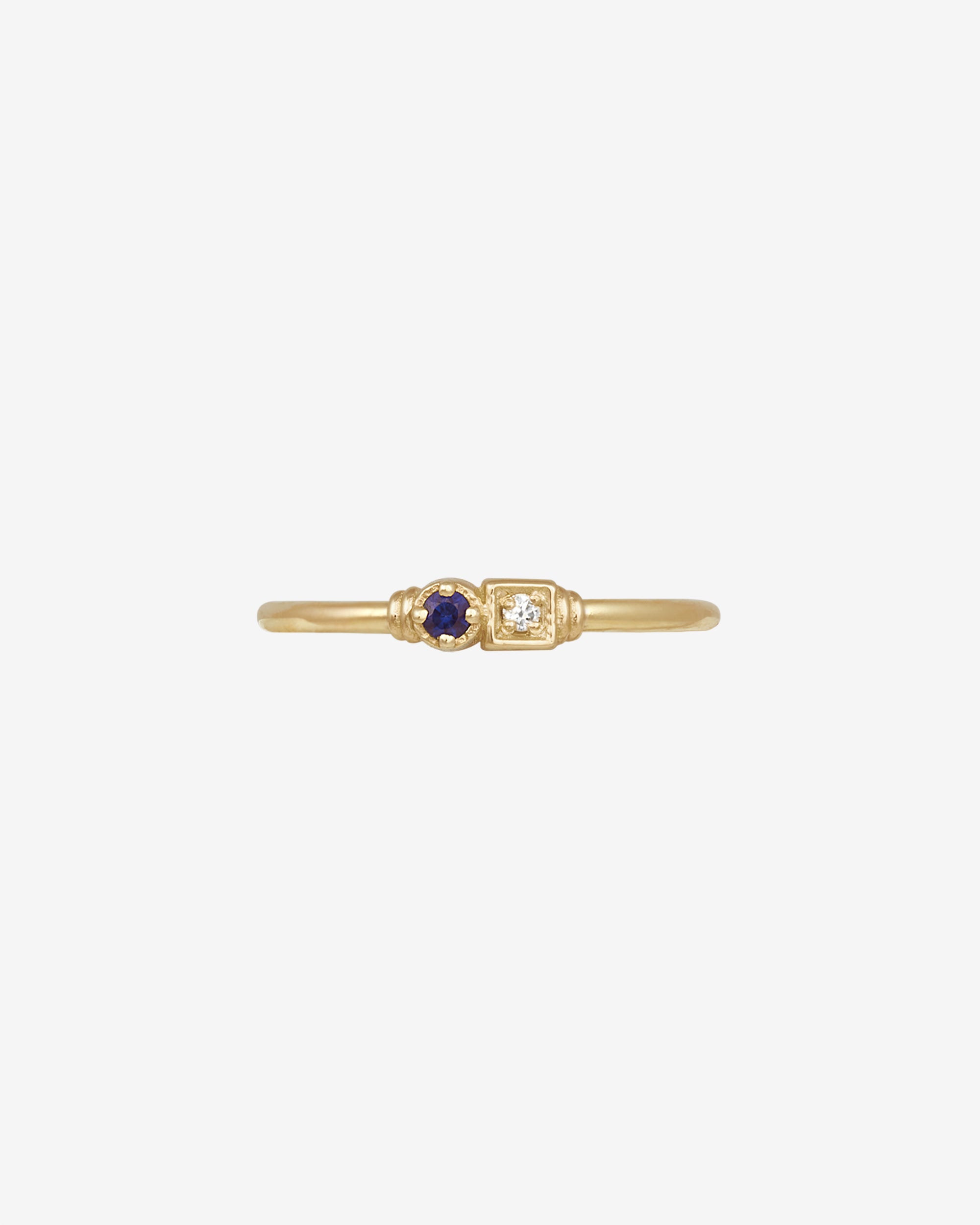 Temple of the Sun Lenci Ring Sapphire Diamond Solid Gold