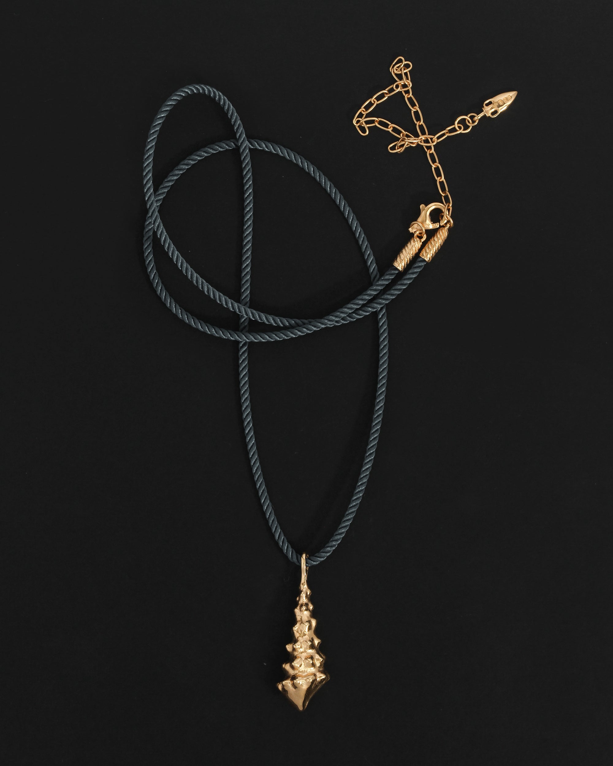 Temple of the Sun Marine Cord Necklace Gold Vermeil