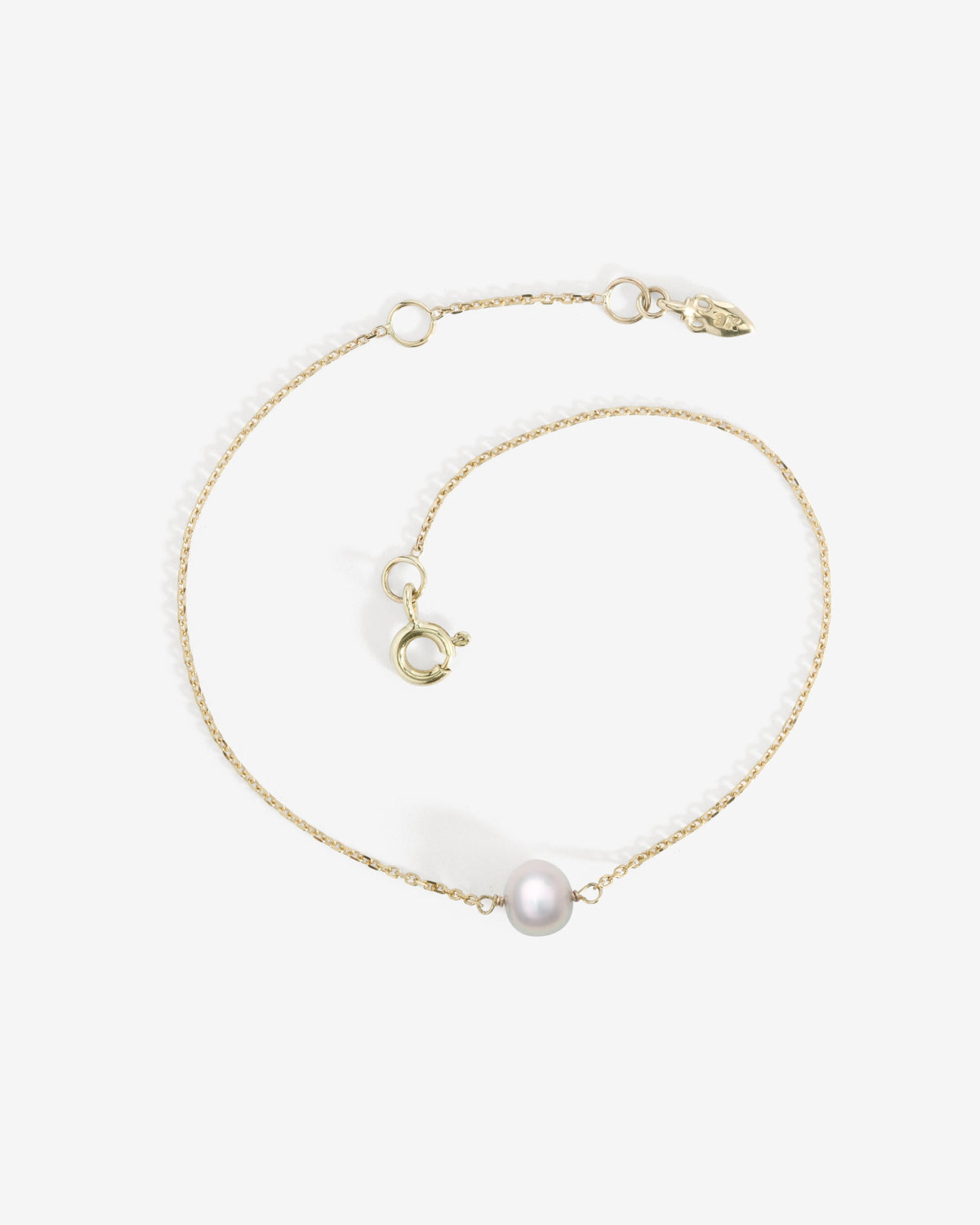 Mer Solitaire Bracelet Pearl Solid Gold