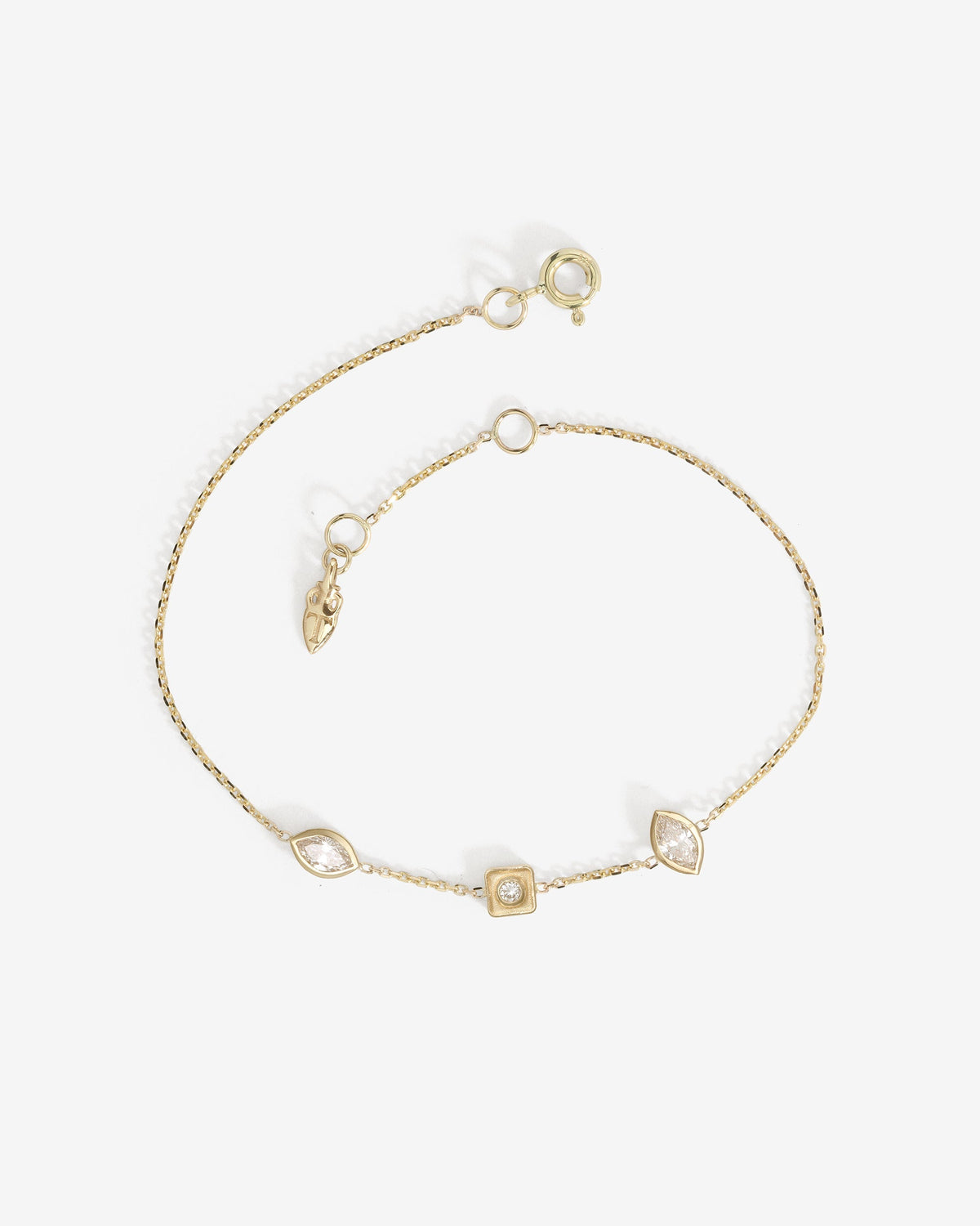 Mer Station Bracelet Diamond Solid Gold