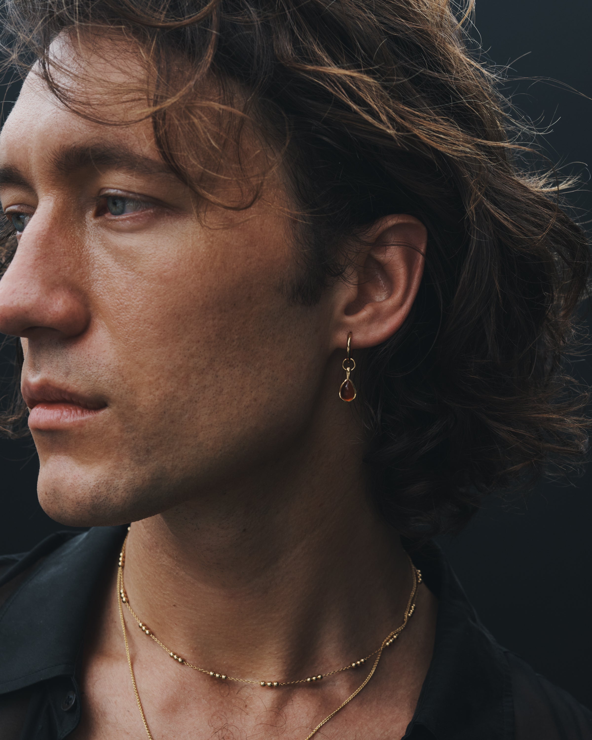 Temple of the Sun Mirren Earrings Carnelian Gold Vermeil