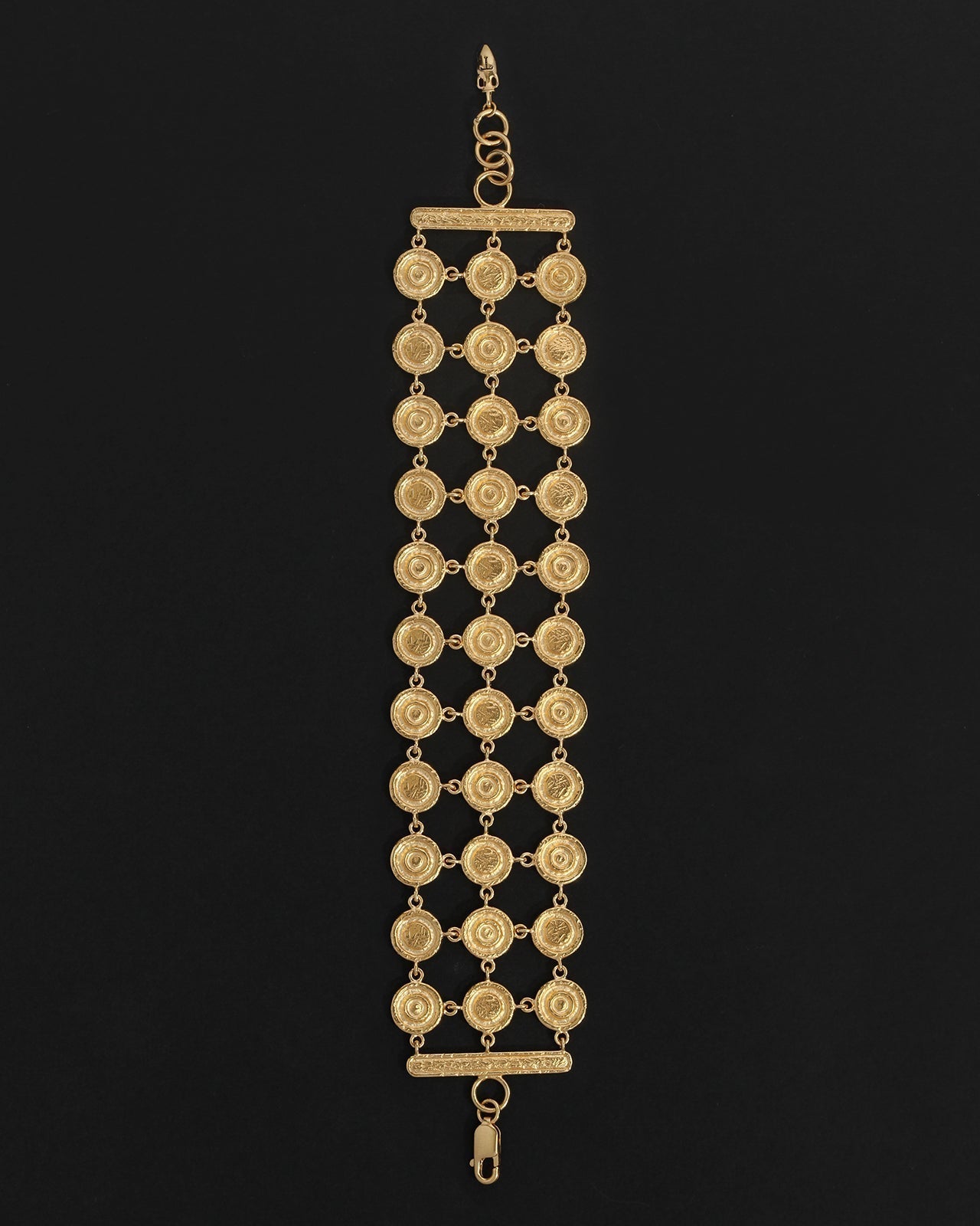 Temple of the Sun Reign Coin Bracelet Gold Vermeil