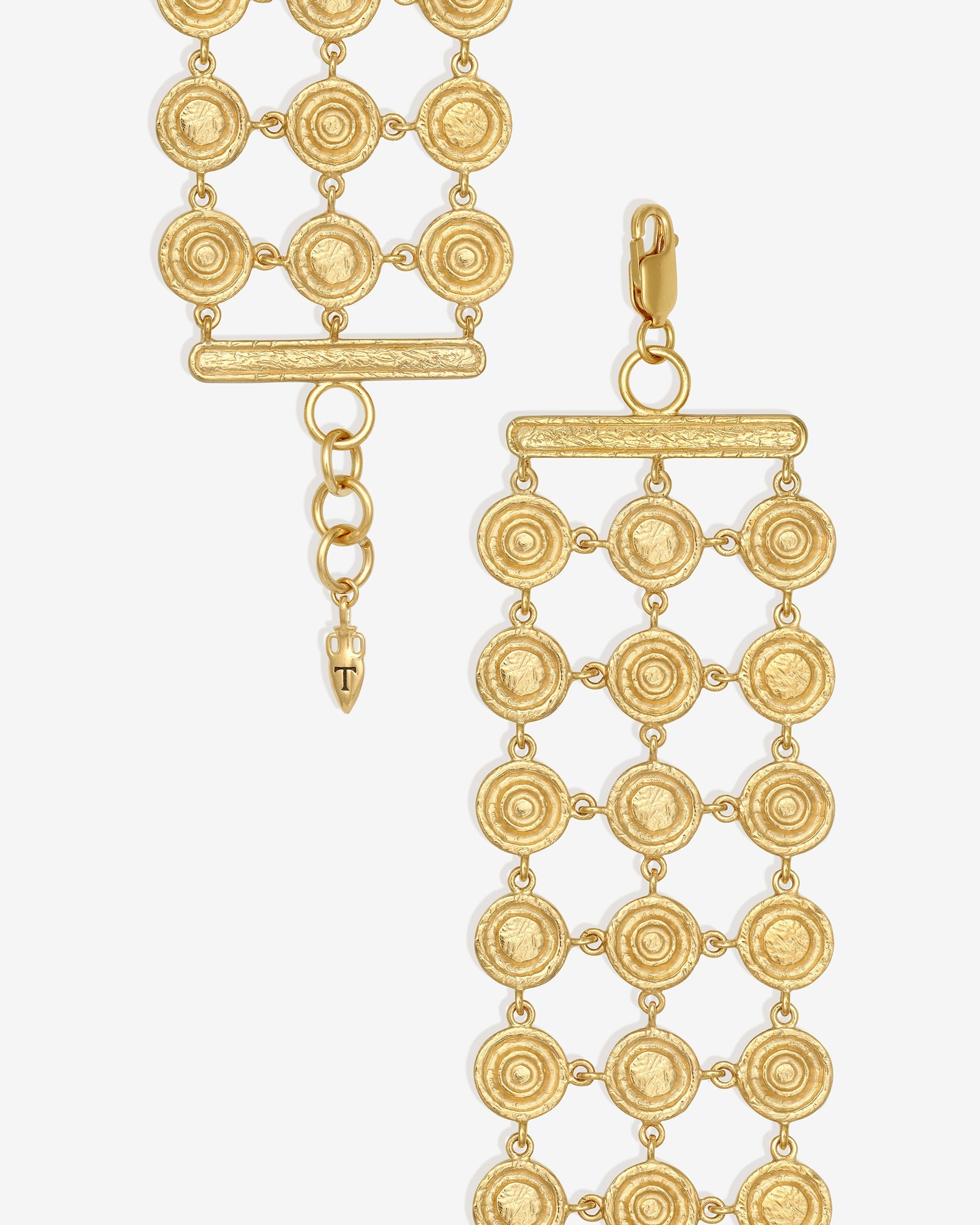 Temple of the Sun Reign Coin Bracelet Gold Vermeil