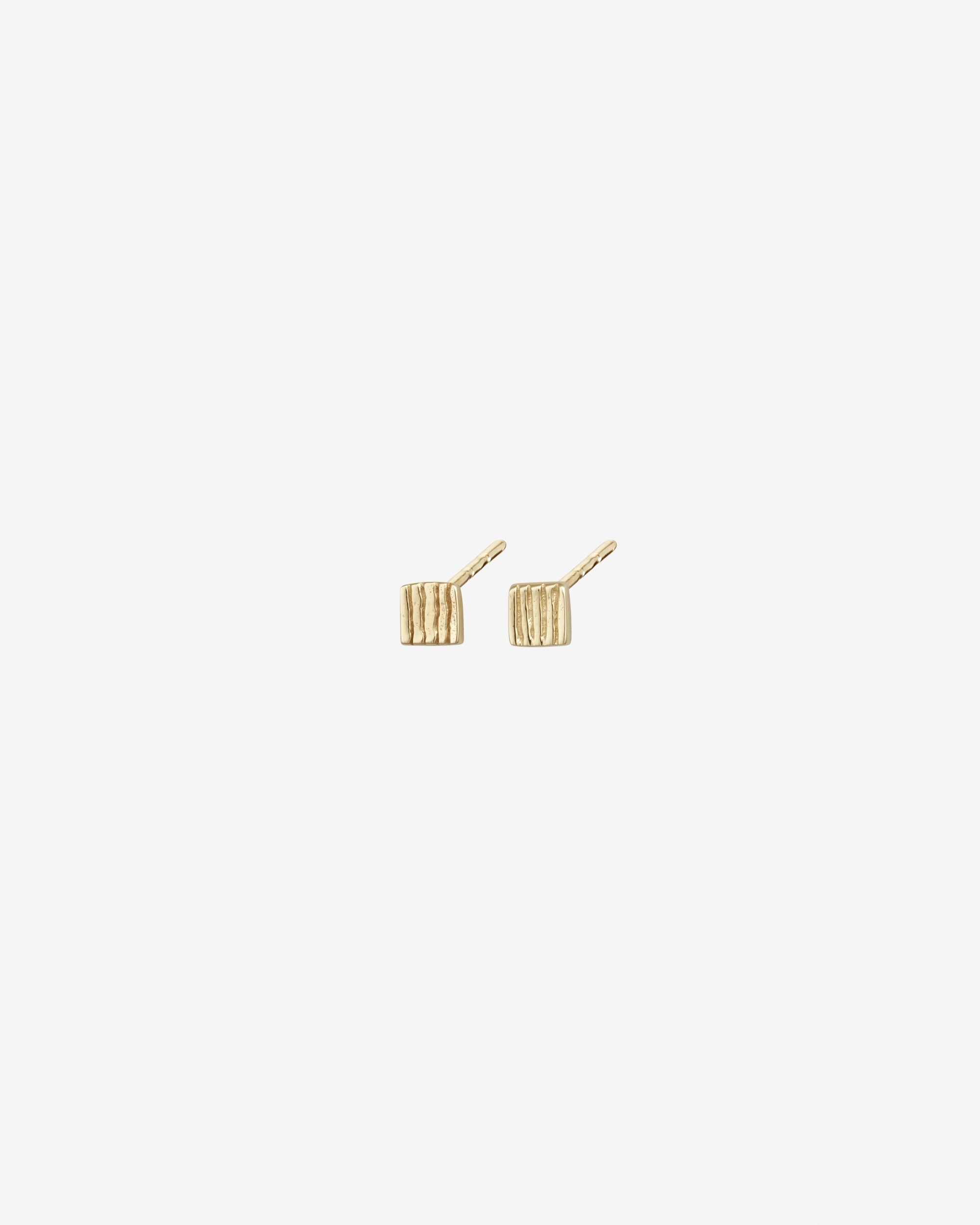 Temple of the Sun Relic IX Stud Earrings Solid Gold