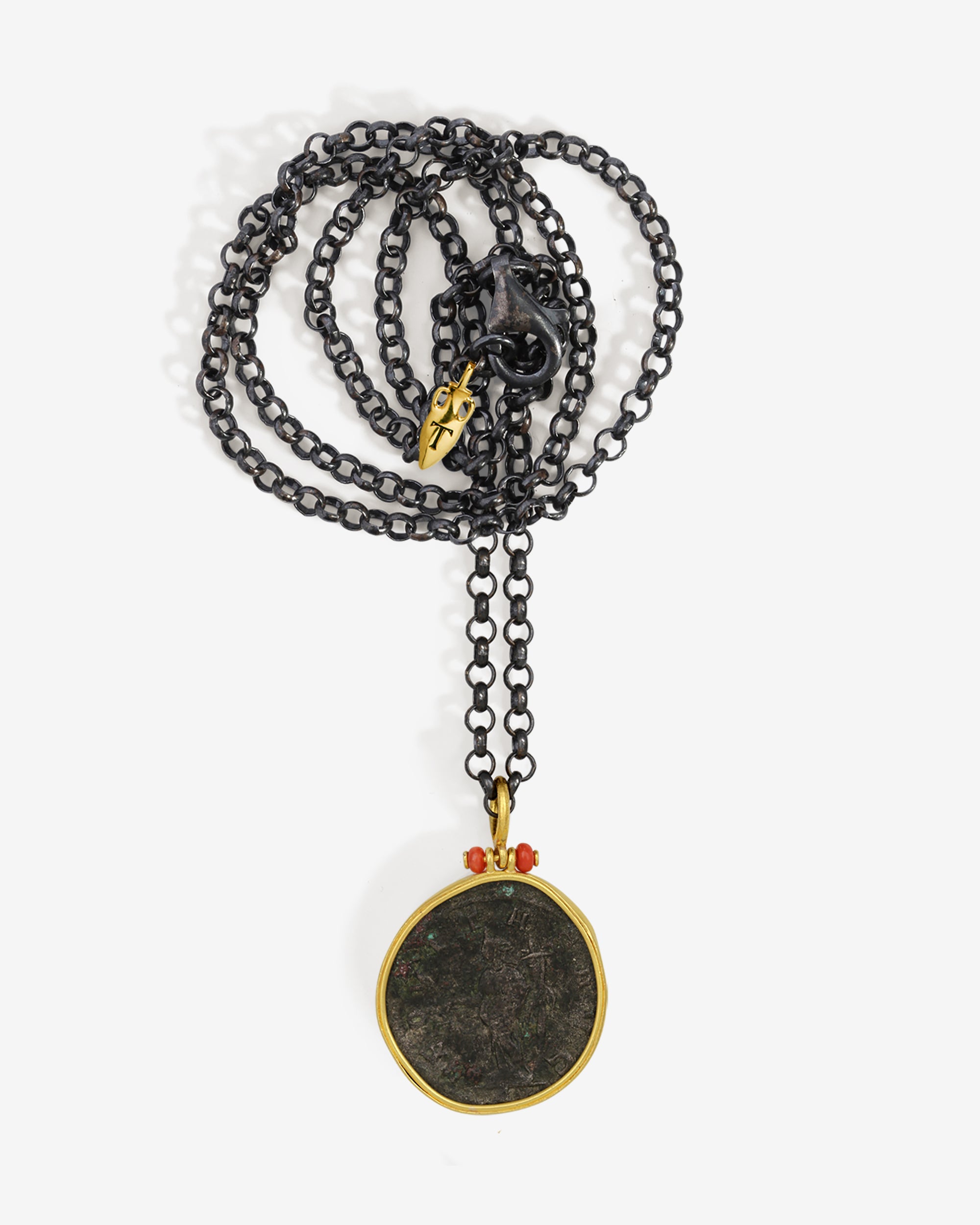 Roman Coin Necklace Solid Gold