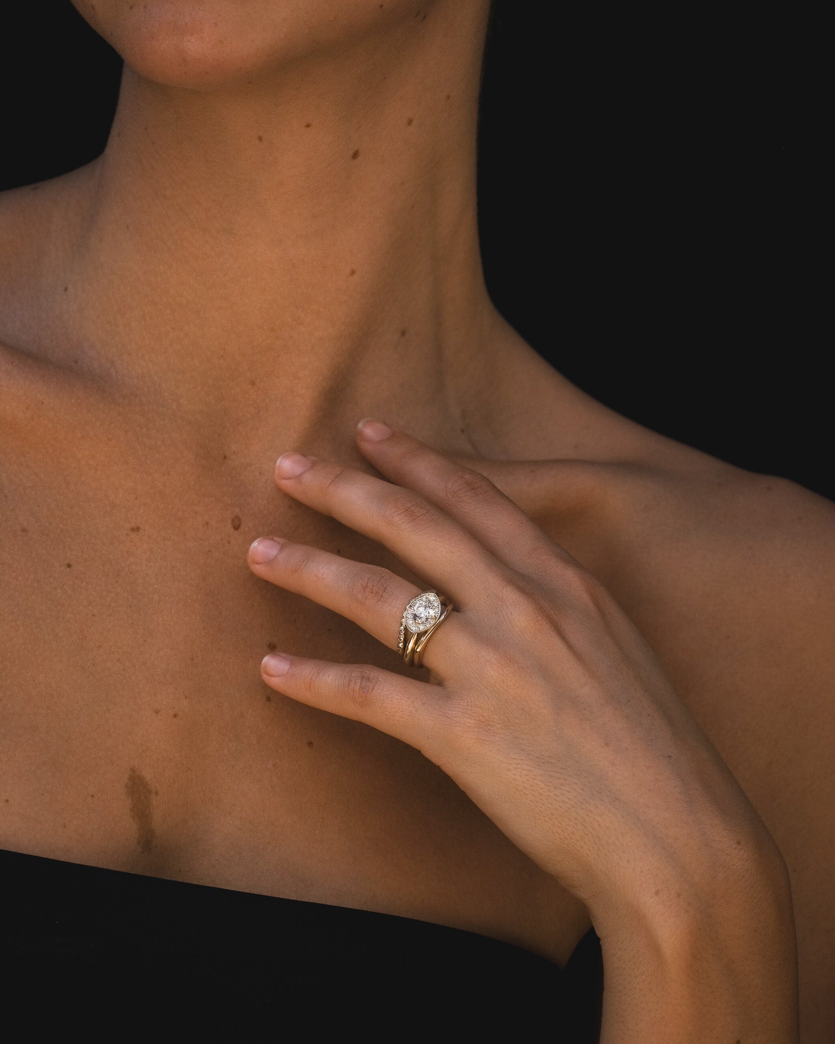 Saba Eye Ring Diamond Solid Gold